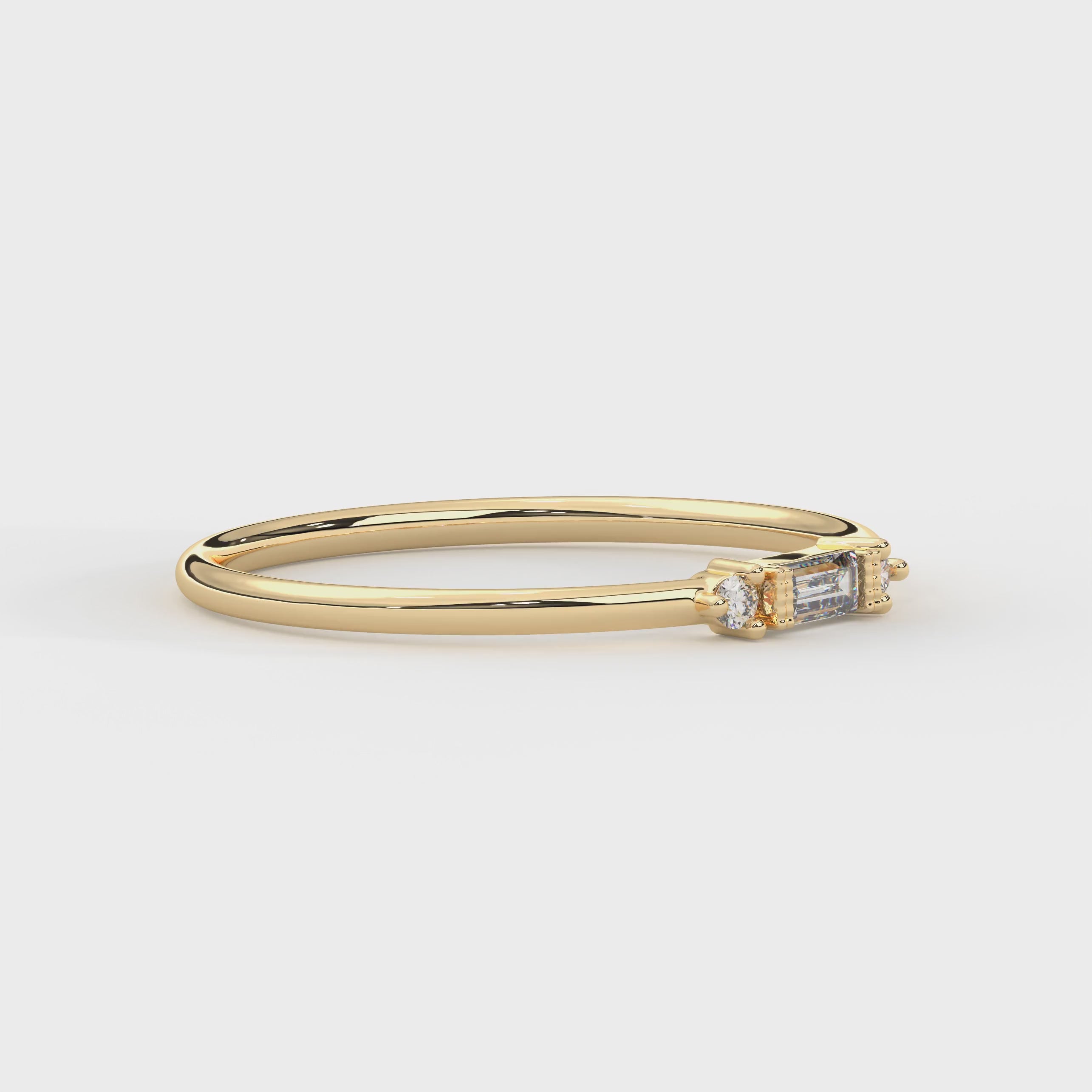 three stone diamond ring