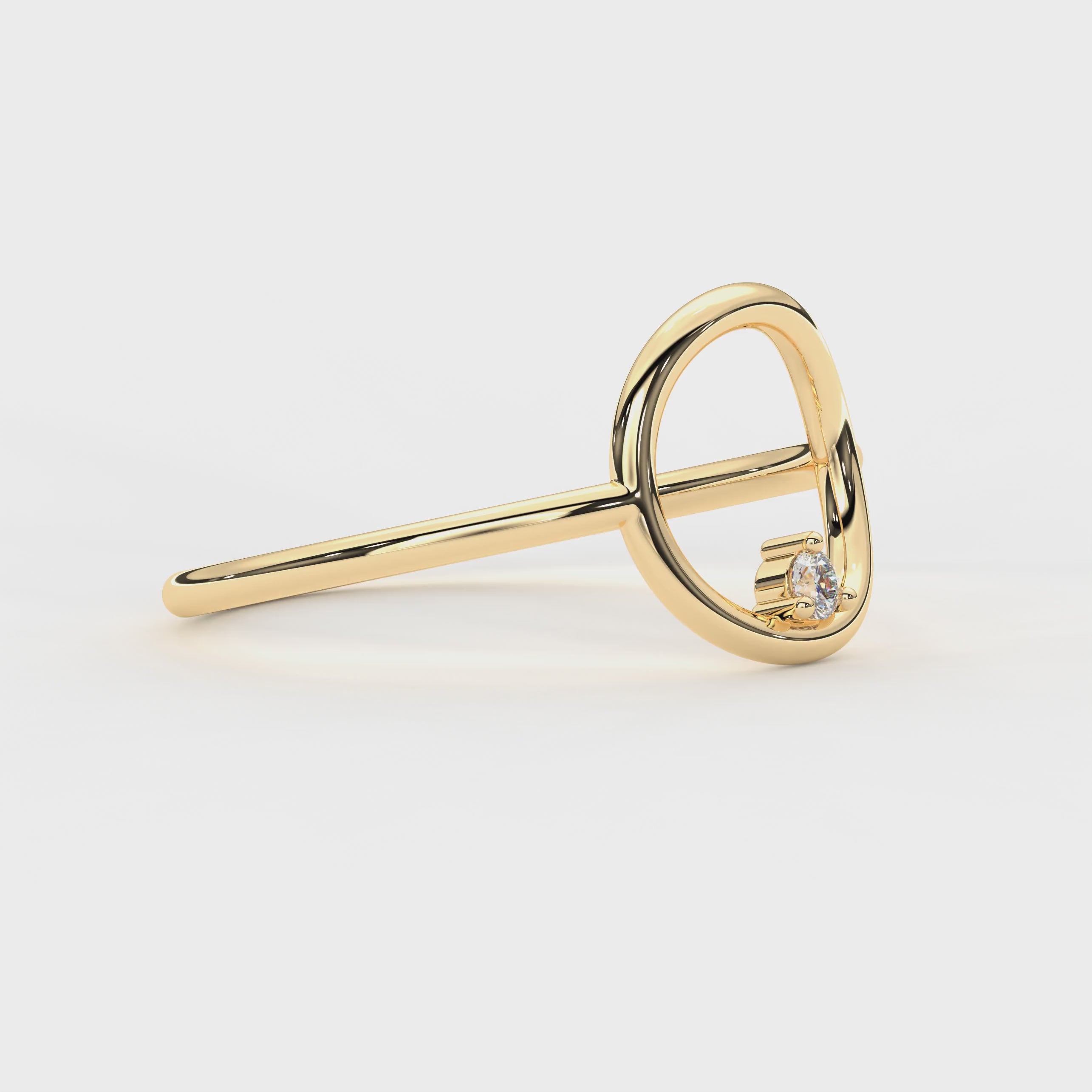 gold open circle ring
