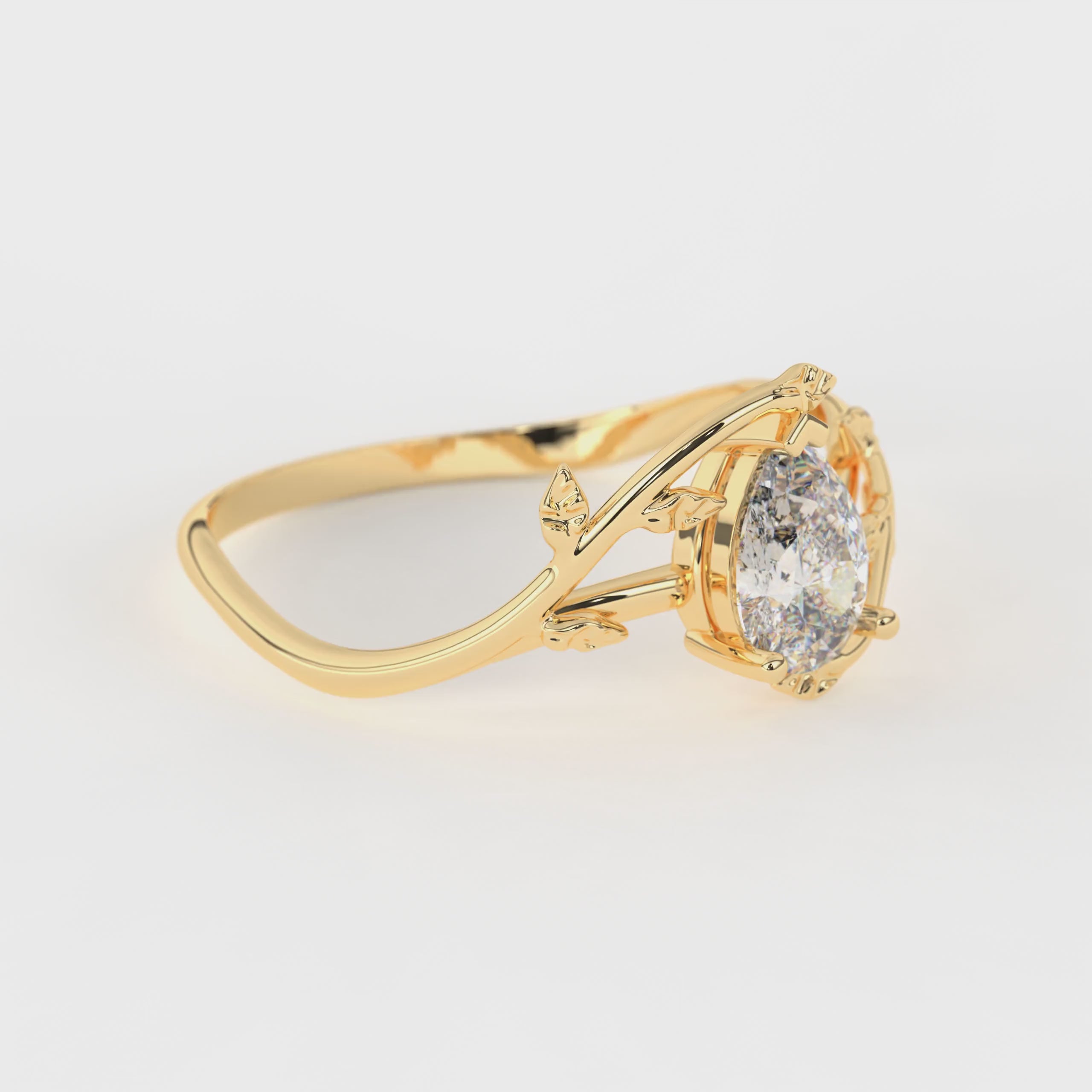 pear shaped diamond ring