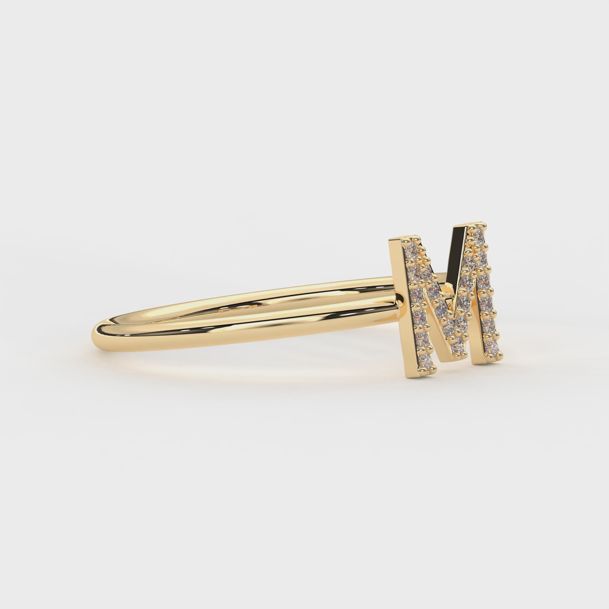 diamond initial ring