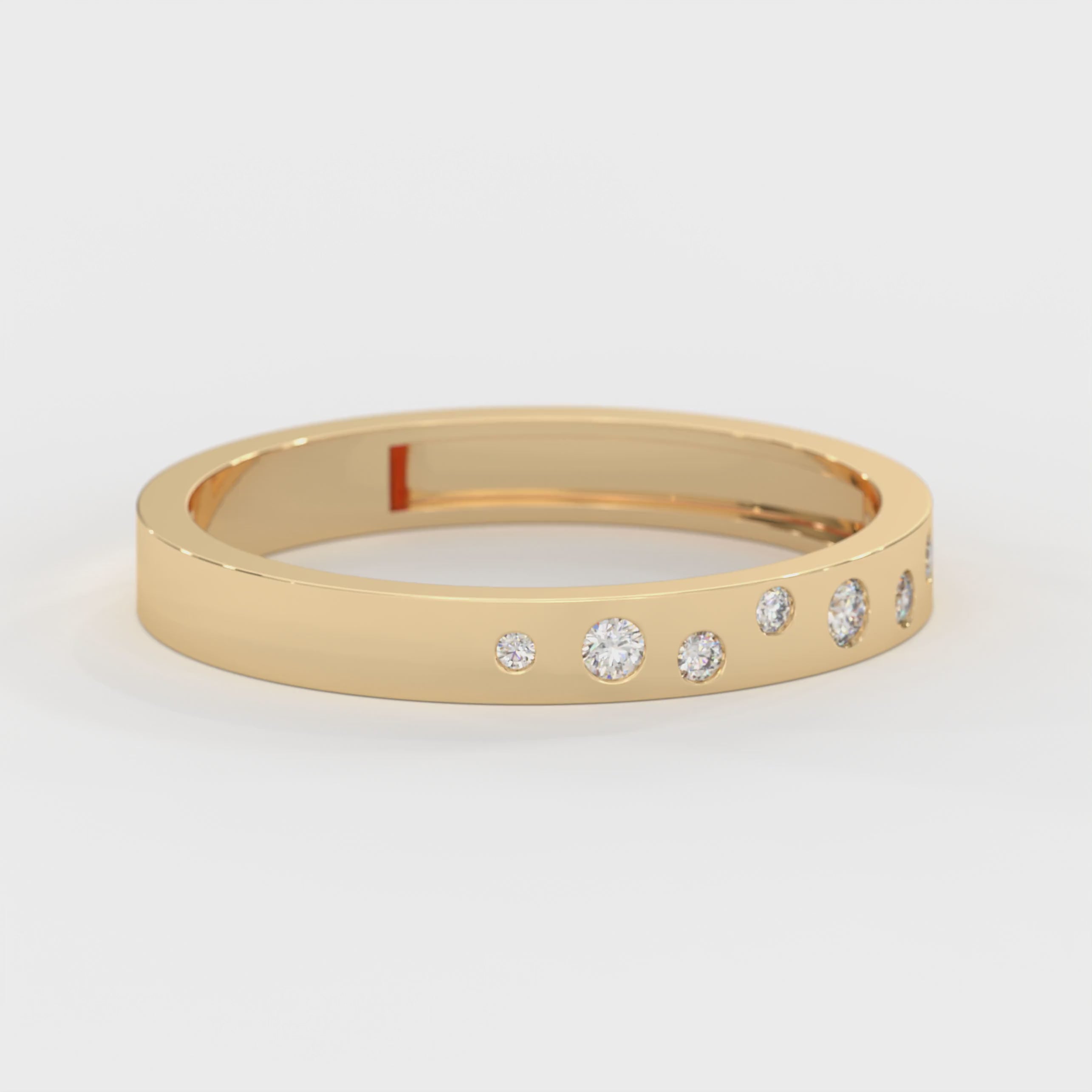 flush diamond wedding band