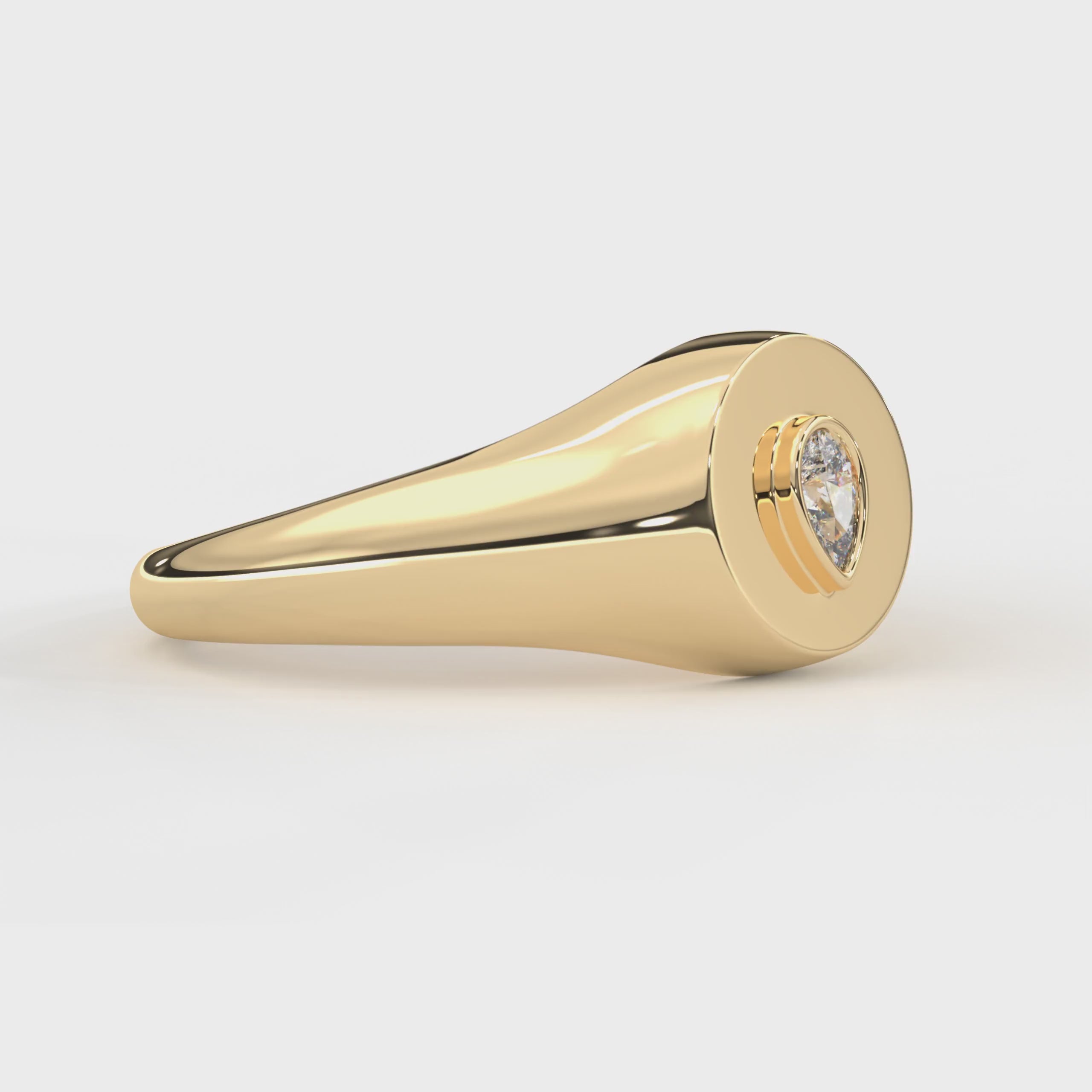 pear cut signet ring
