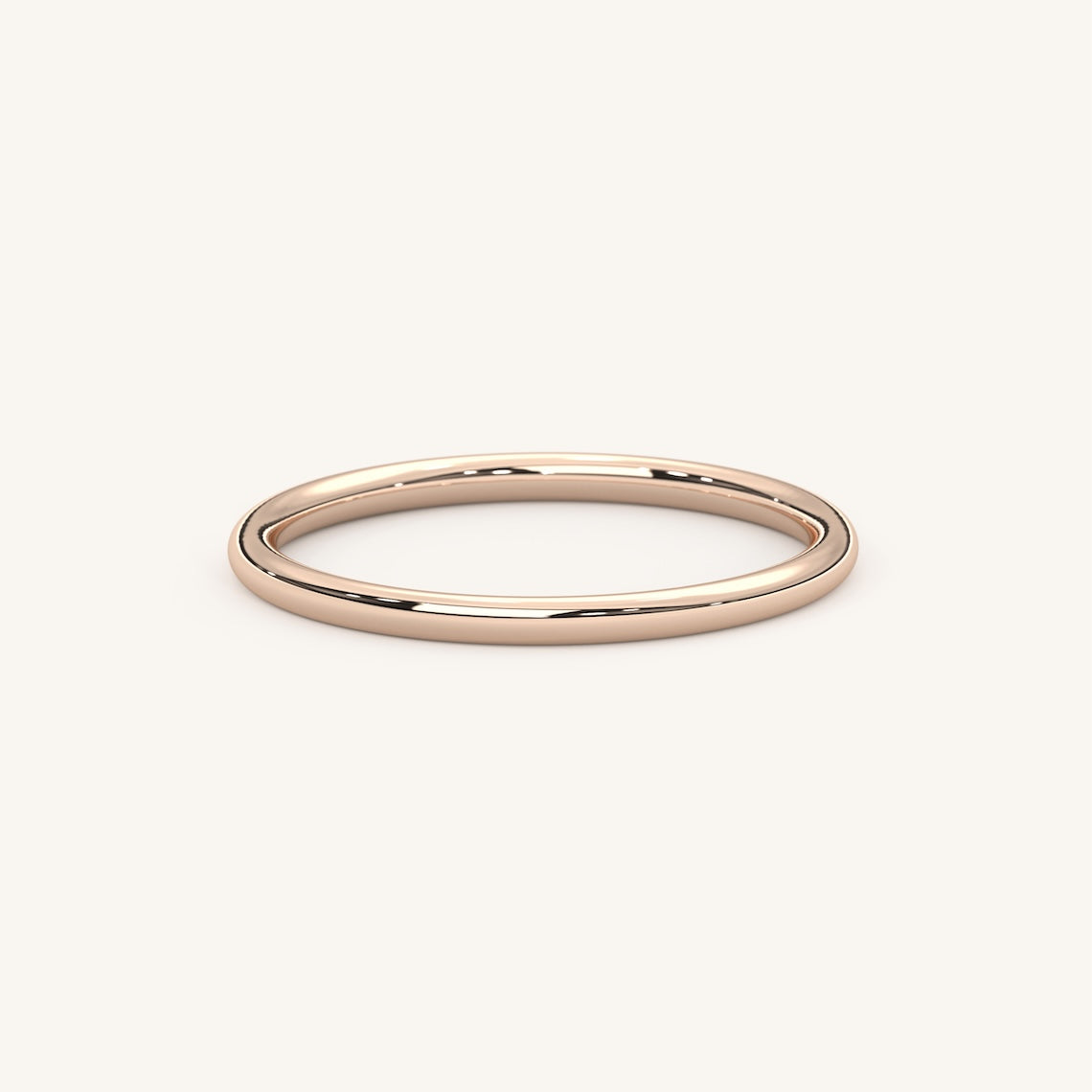 14k Gold Classic Wedding Band, Lily