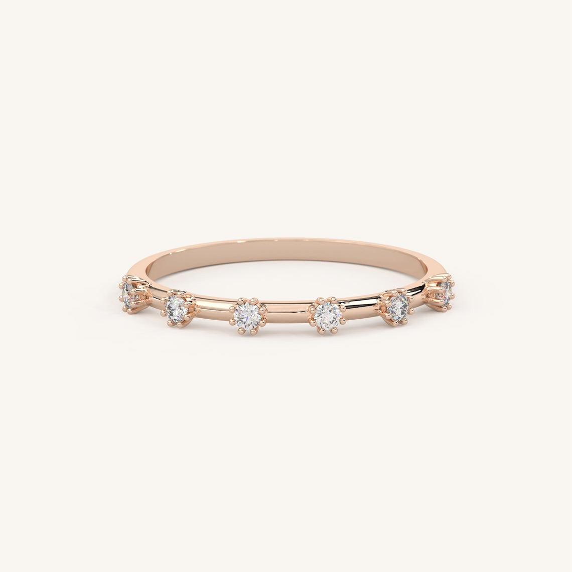 Floating Half Eternity Ring 14k Gold