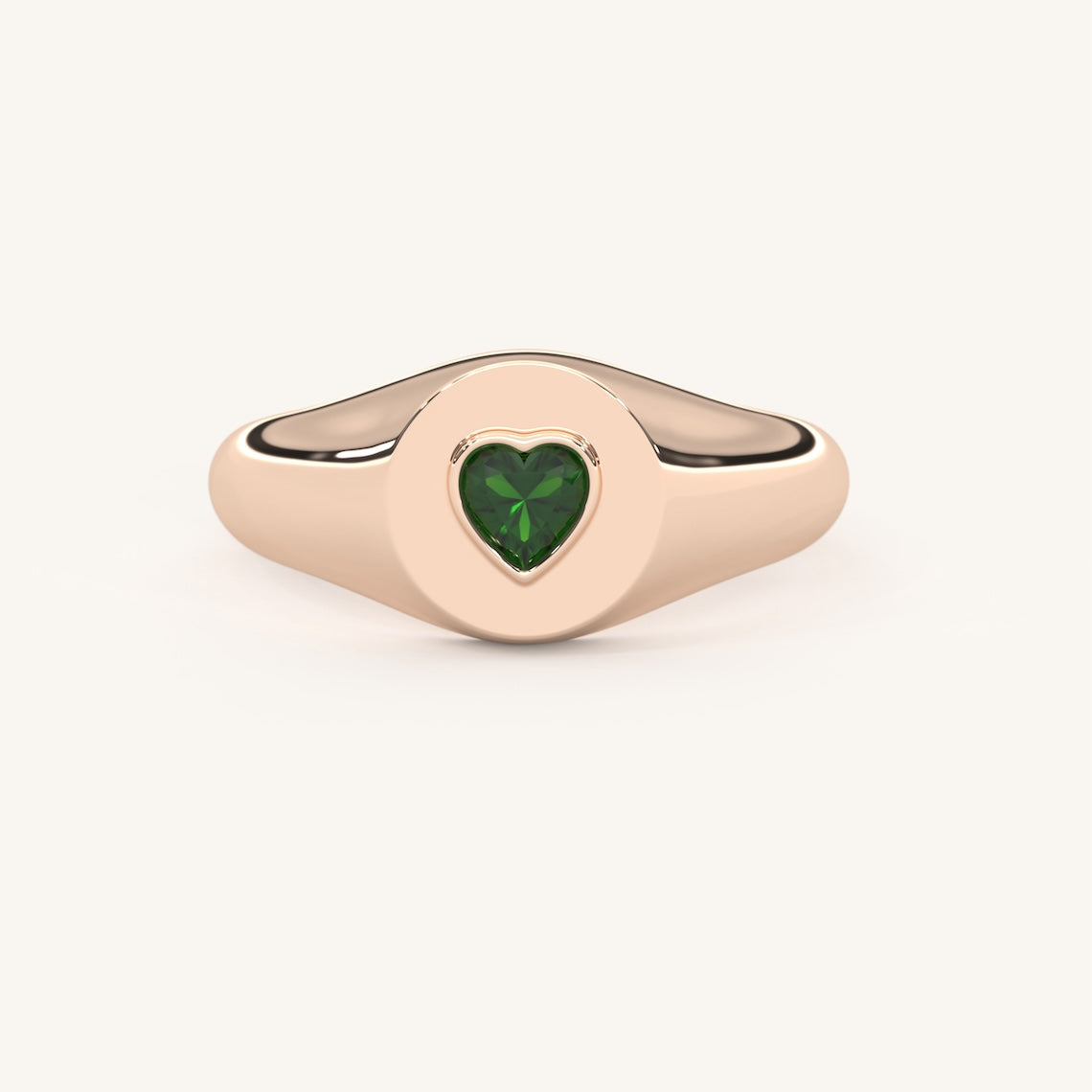 rose gold signet ring