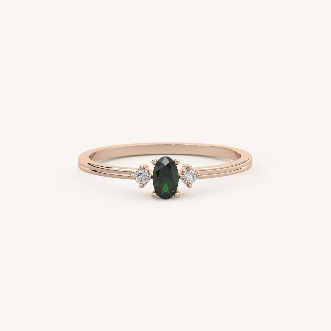 Oval Cut Birthstone Ring 14k Gold