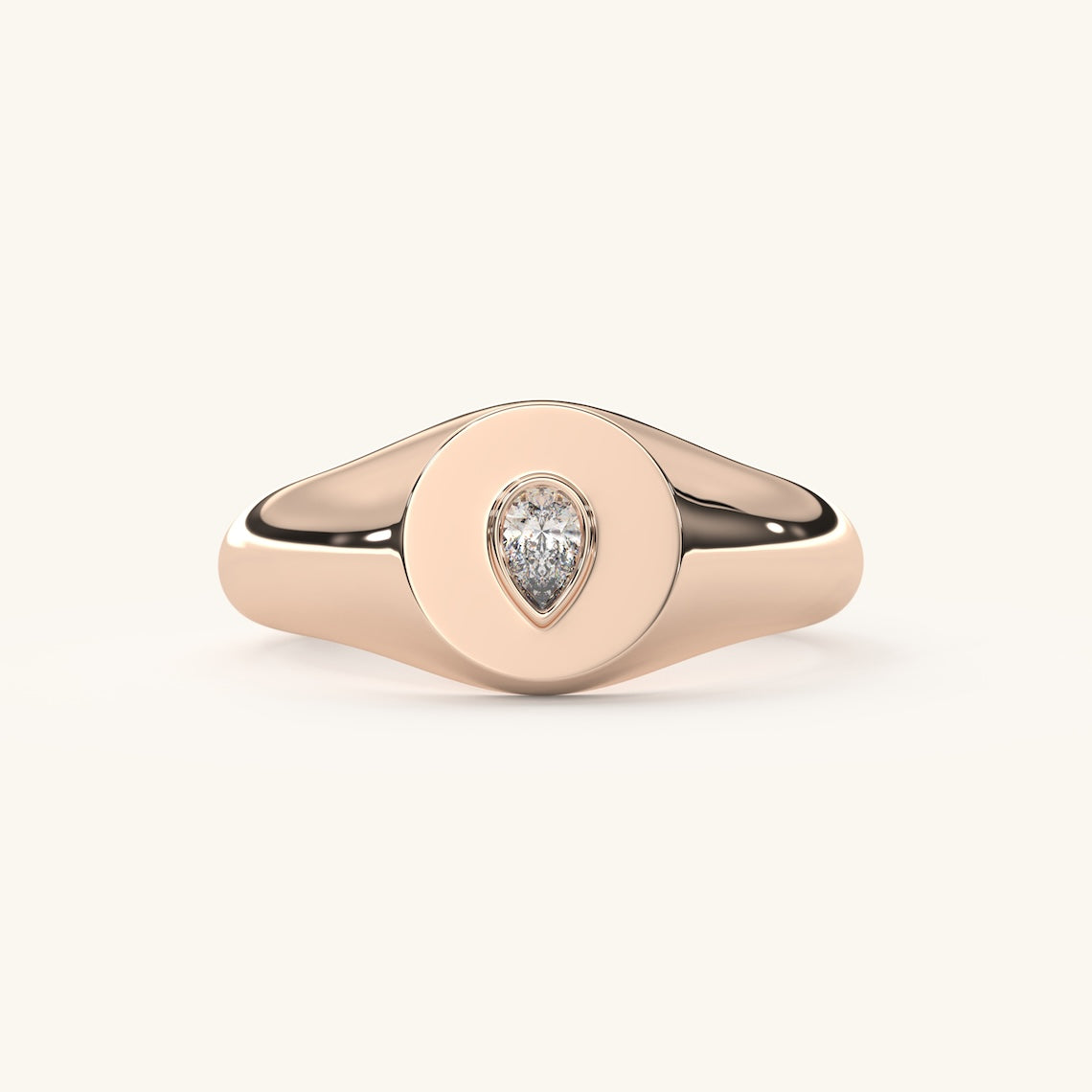 teardrop signet ring
