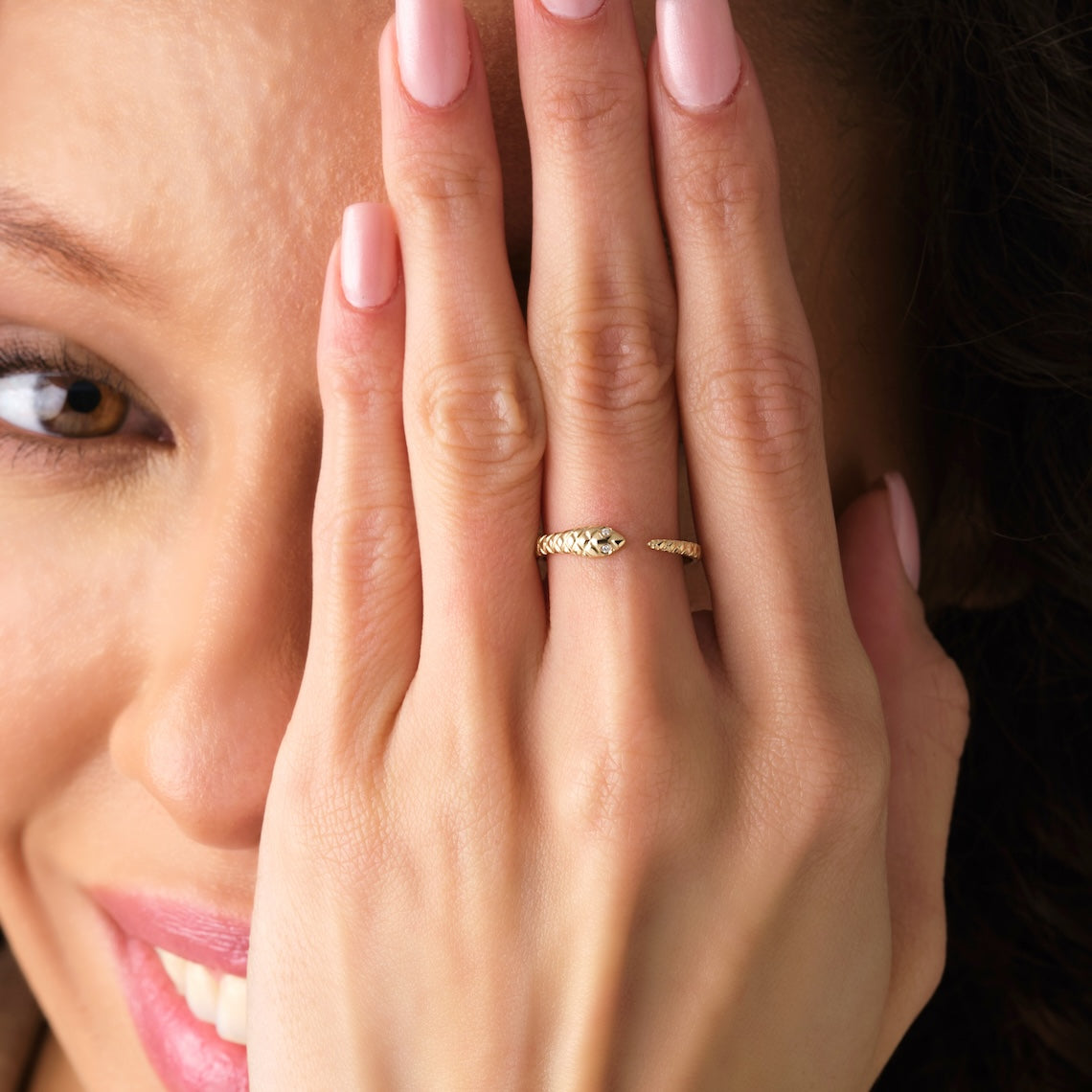 gold snake ring