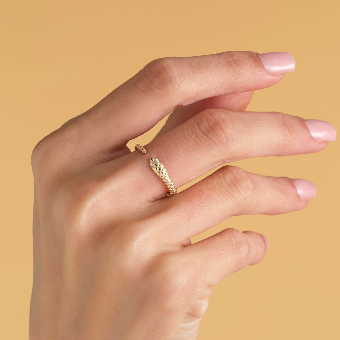 gold snake ring womens