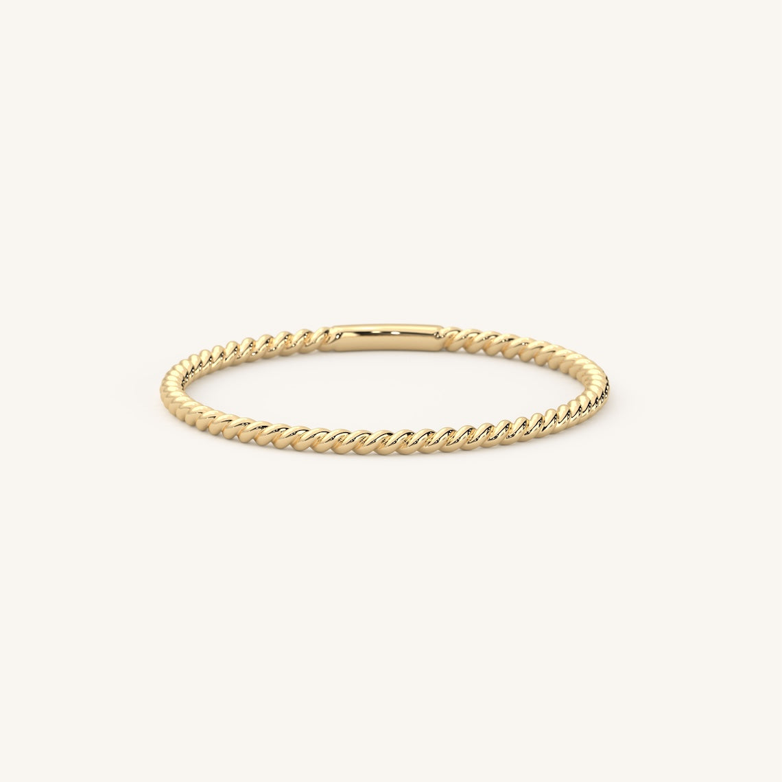 14k Gold Vermeil Dainty Twisting Ring