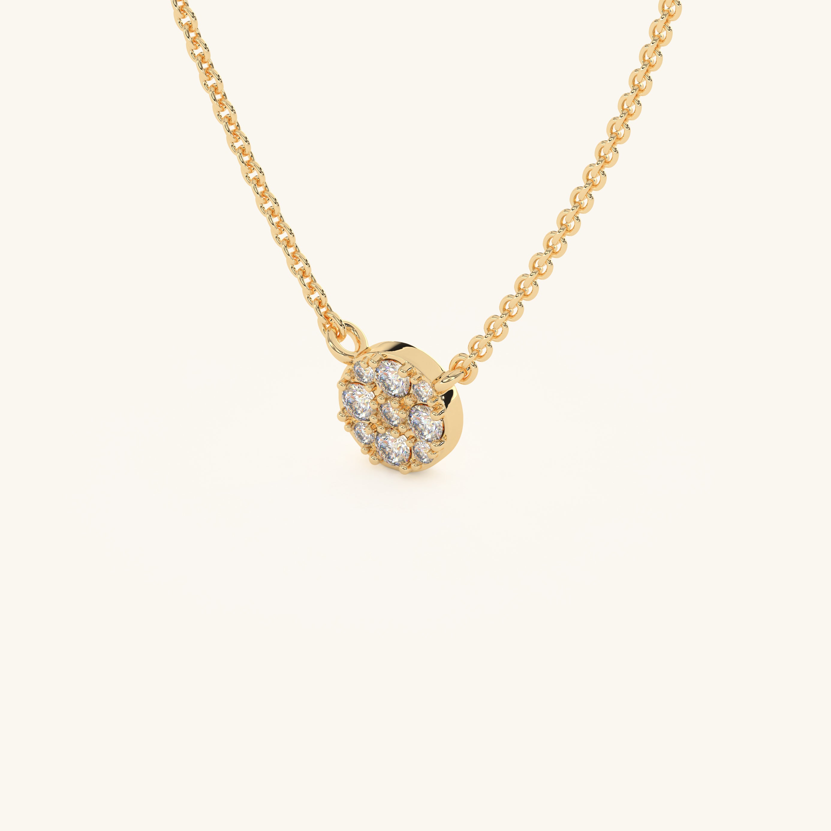 14k Gold Vermeil Dainty Diamond Necklace