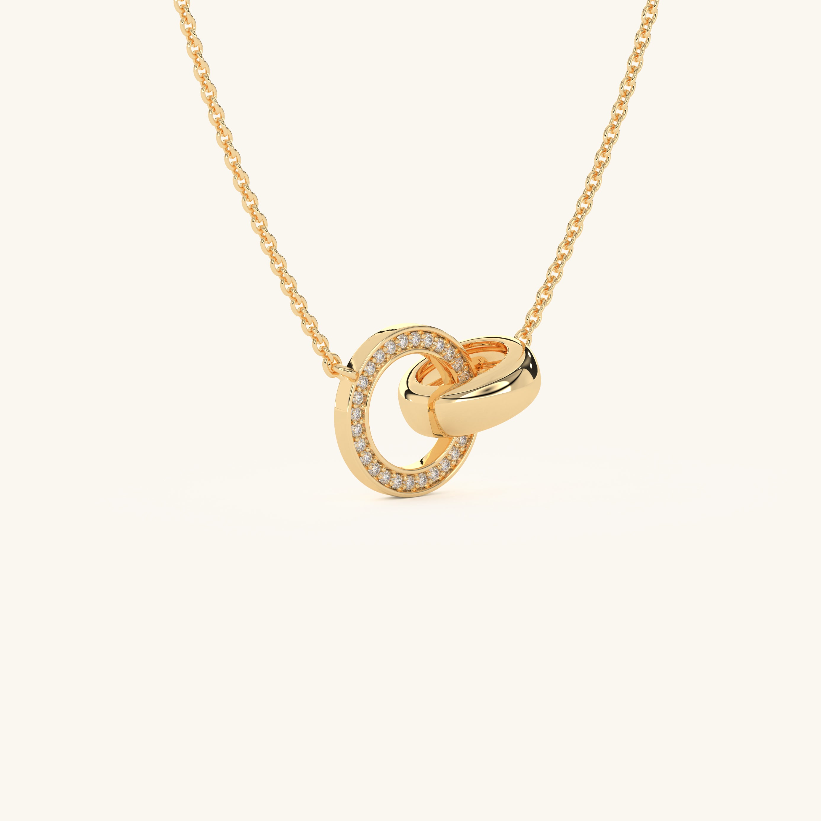14k Gold Vermeil Interlocking Necklace
