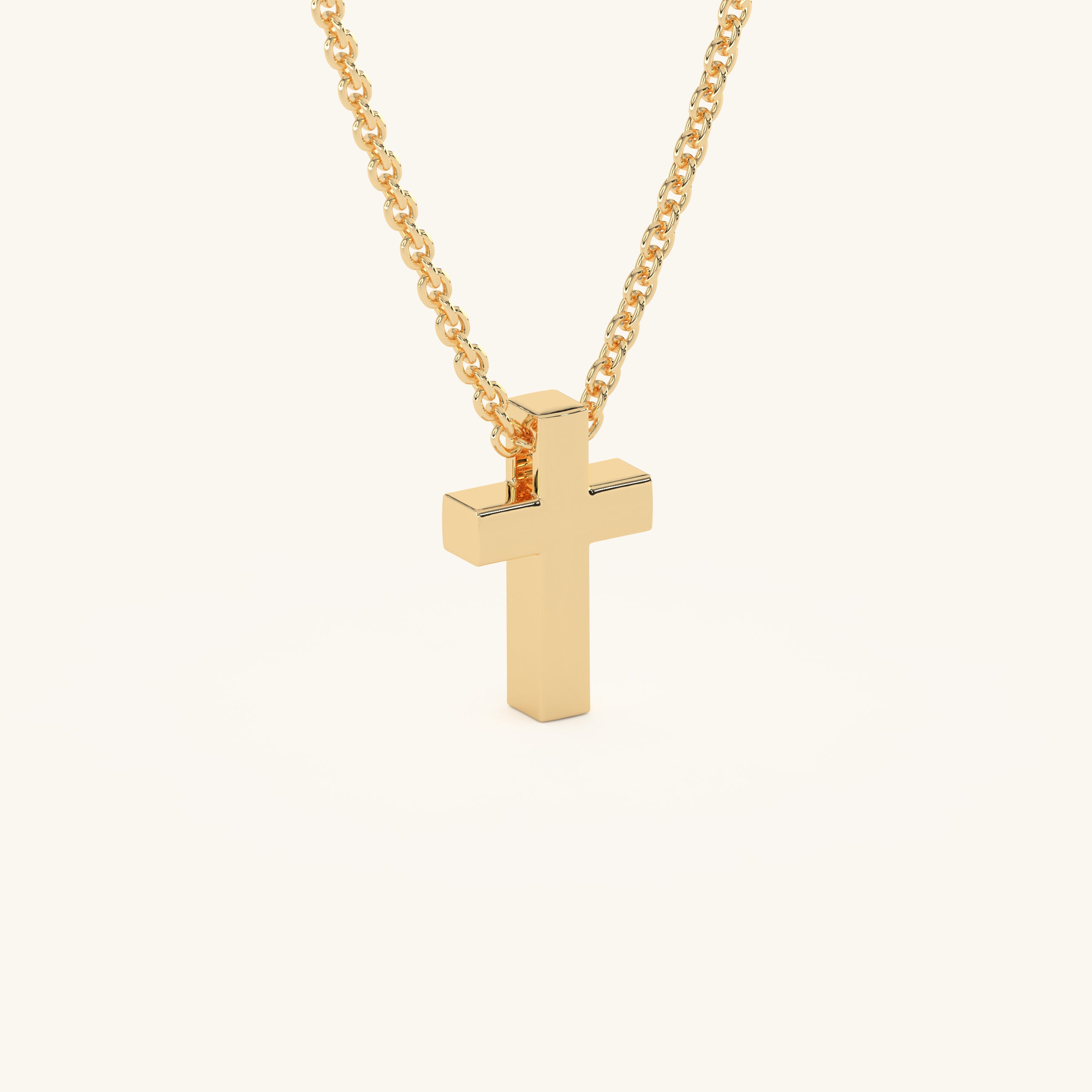 14k Gold Vermeil Cross Necklace
