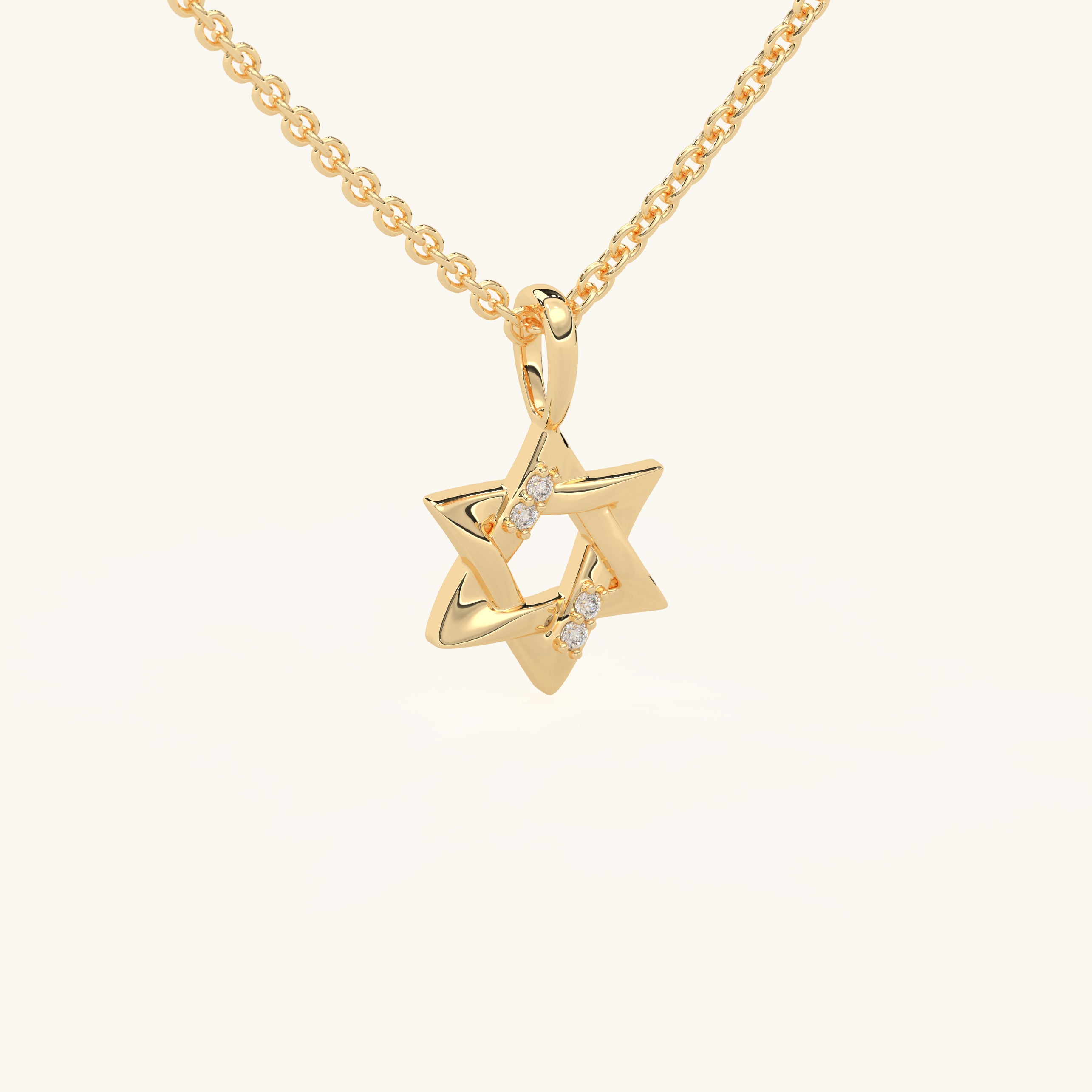 Star of David Necklace in 14K Gold Vermeil