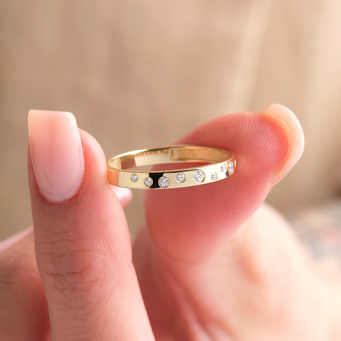 pave wedding band