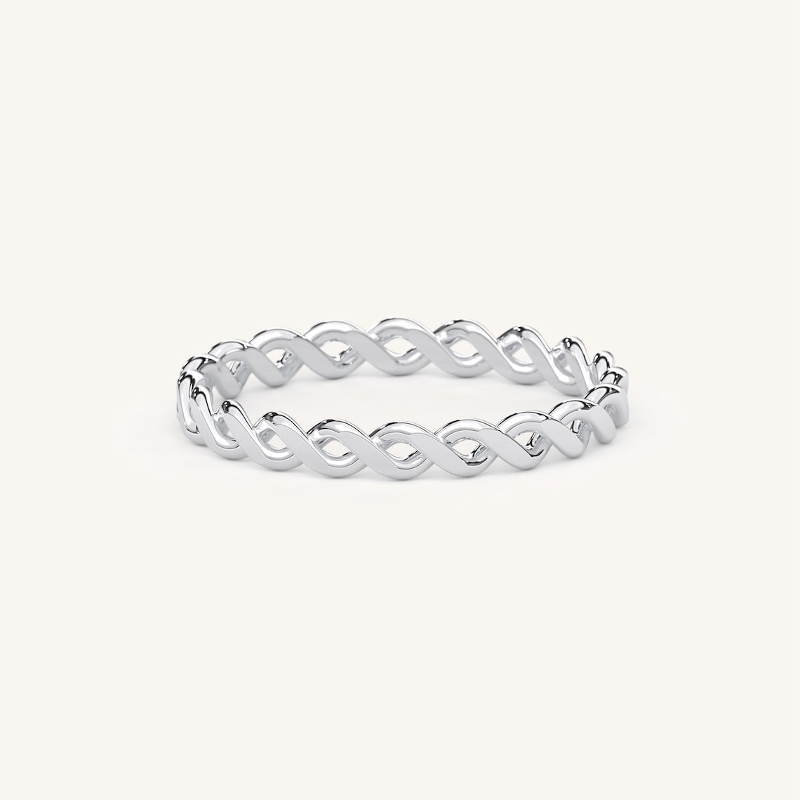 Braided Gold Ring Eternity Band 14K Gold