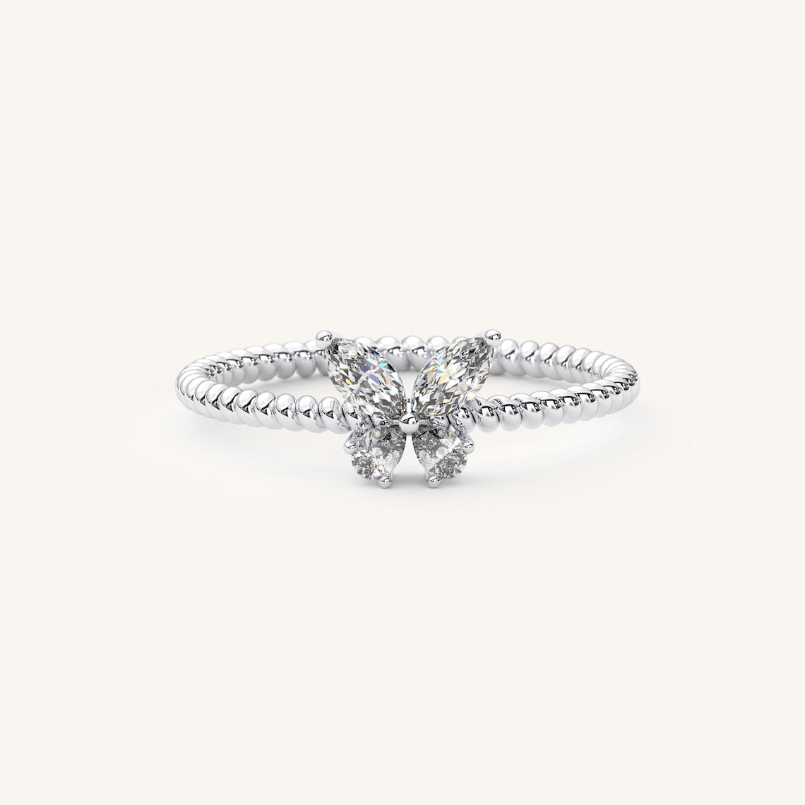 14k Gold Butterfly Ring, Harmonia