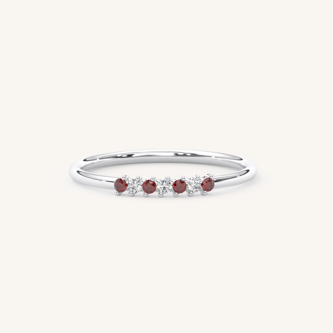 white gold gemstone ring