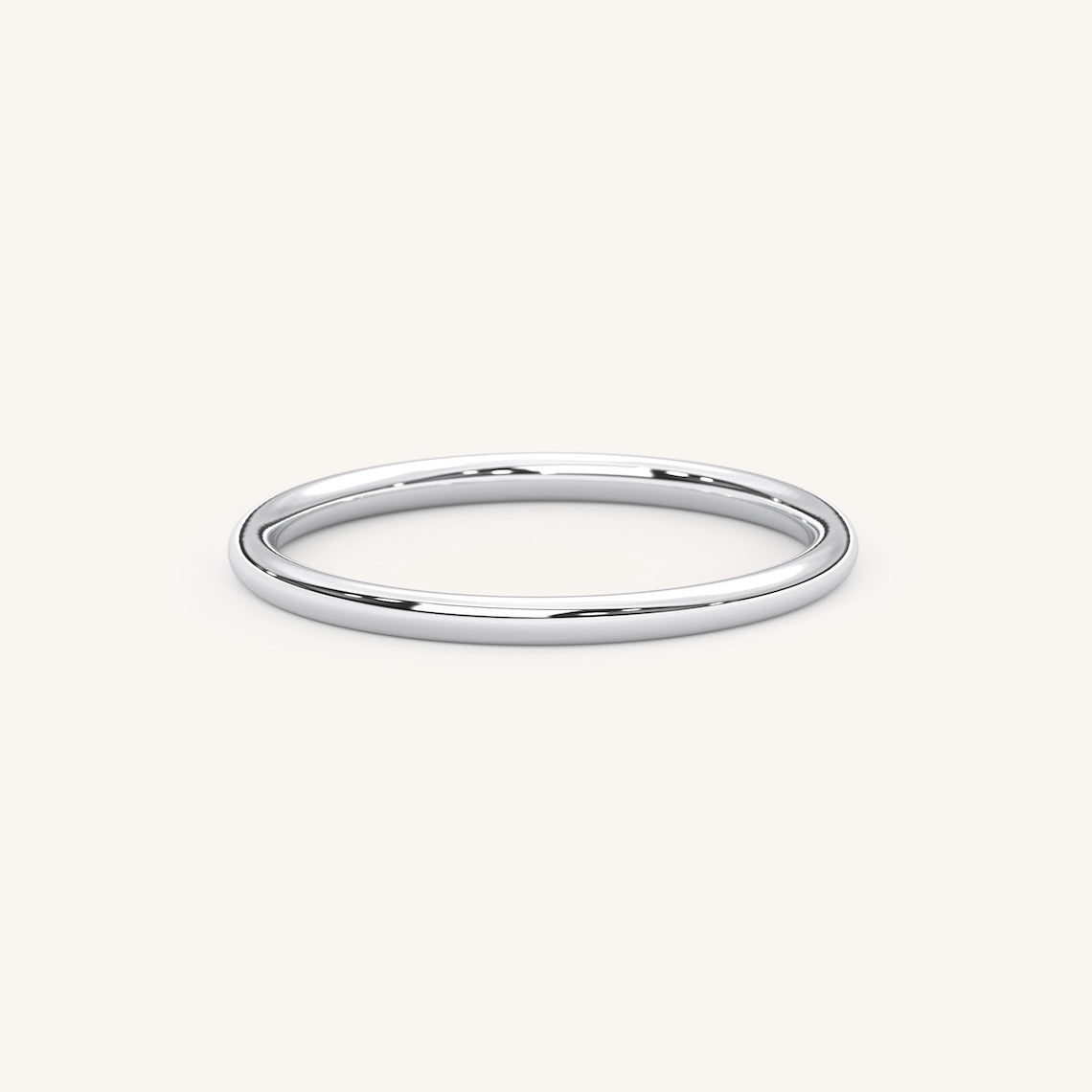 14k Gold Classic Wedding Band, Lily