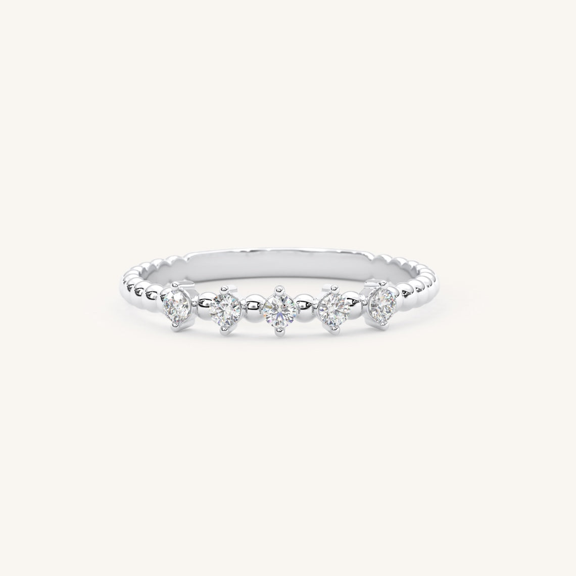 white gold floating diamond ring