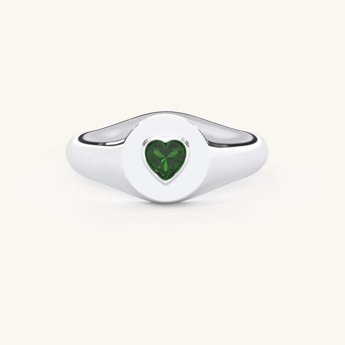 white gold signet ring