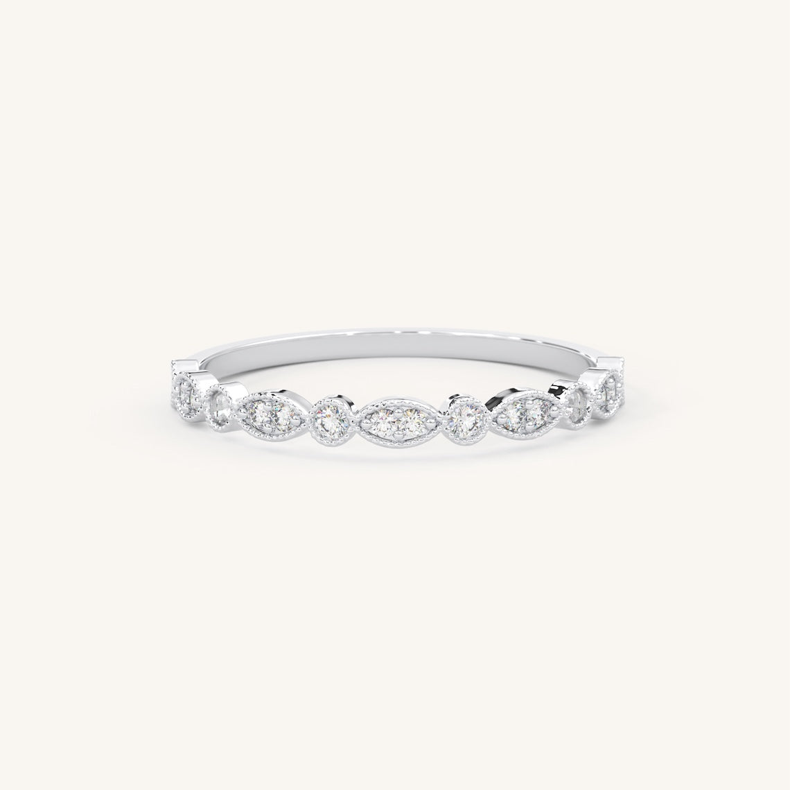 Milgrain Wedding Band 14K Gold