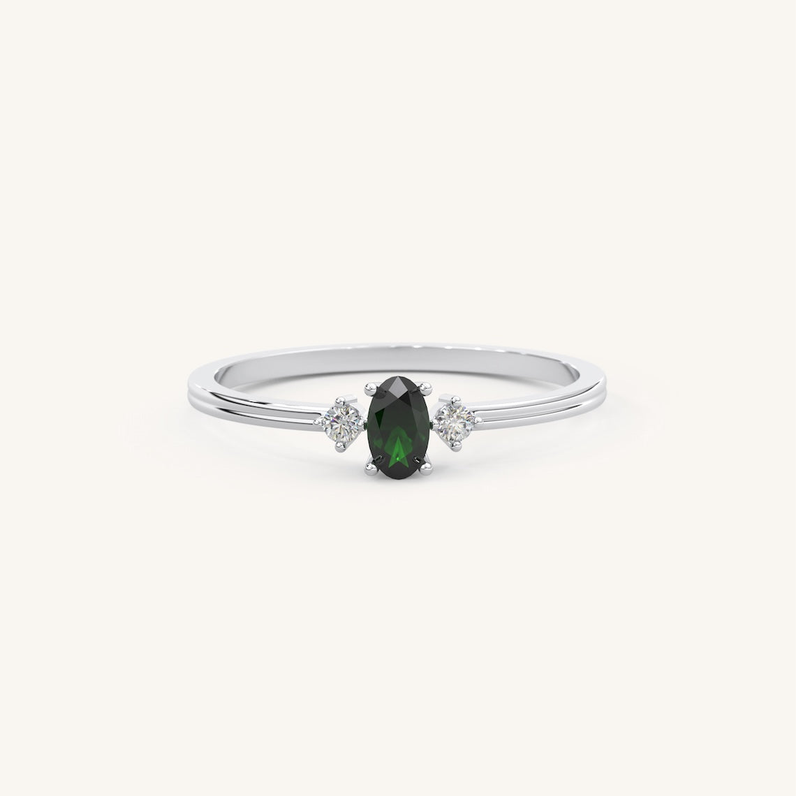 Oval Cut Birthstone Ring 14k Gold