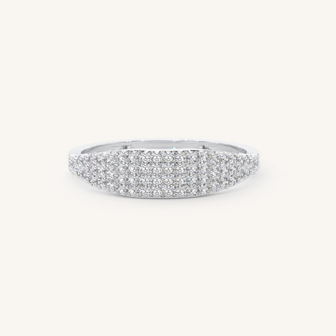 Micro Pave Diamond Ring 14k Gold