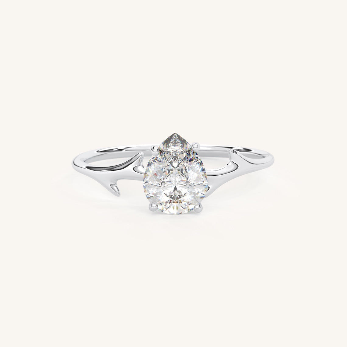 pear cut diamond engagement ring