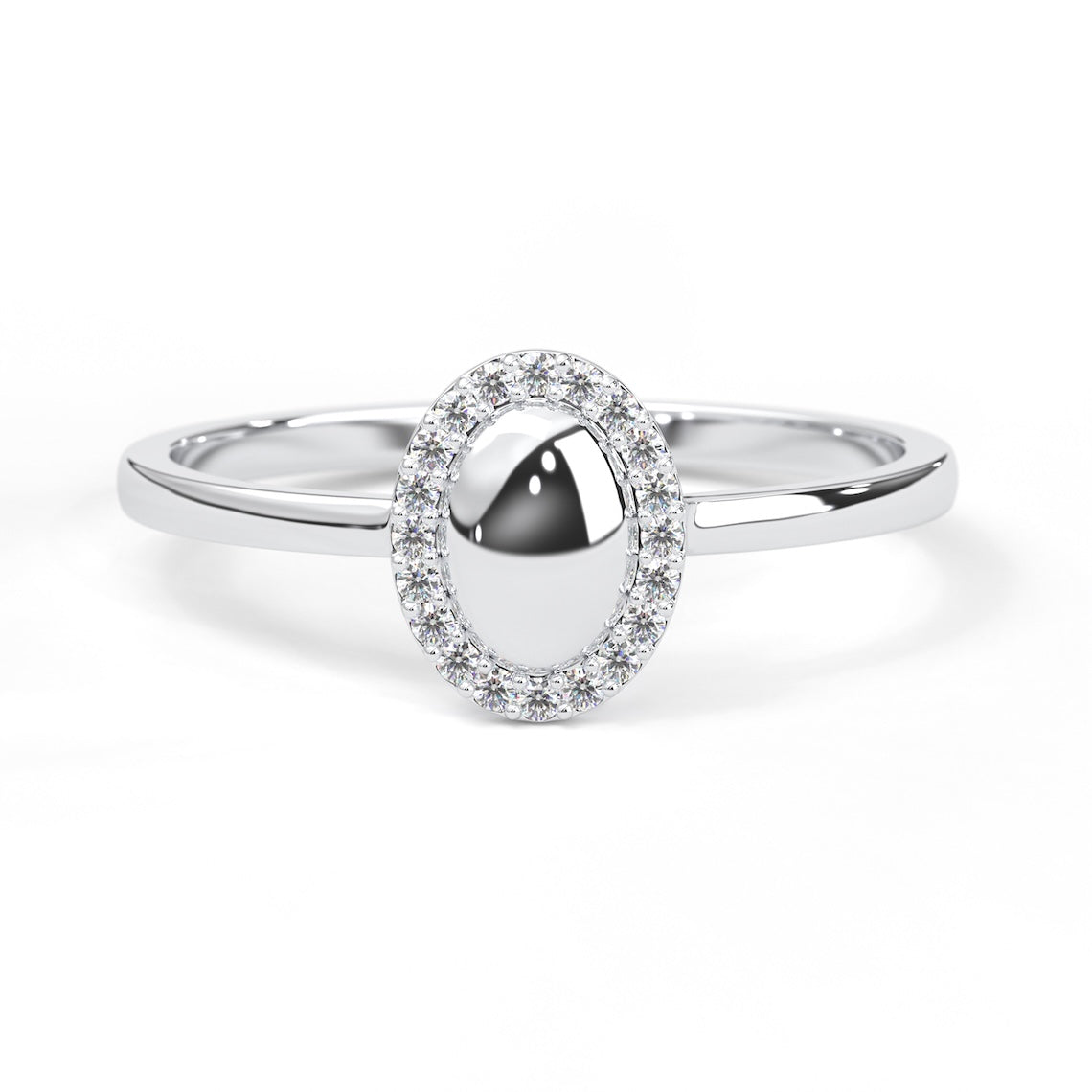 14K Gold Diamond Signet Ring, Orion
