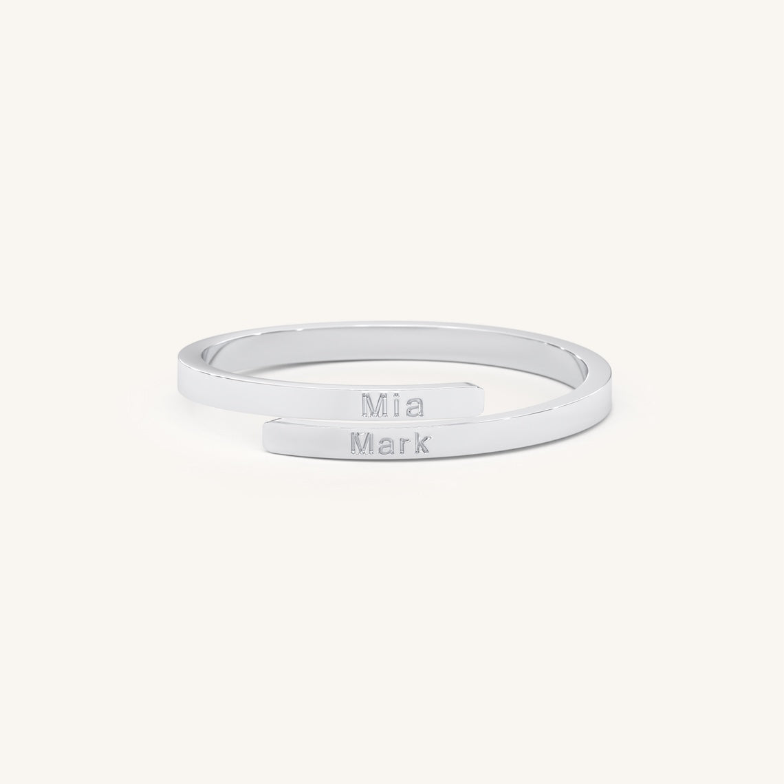 Spiral Custom Engraved Ring 14k Gold
