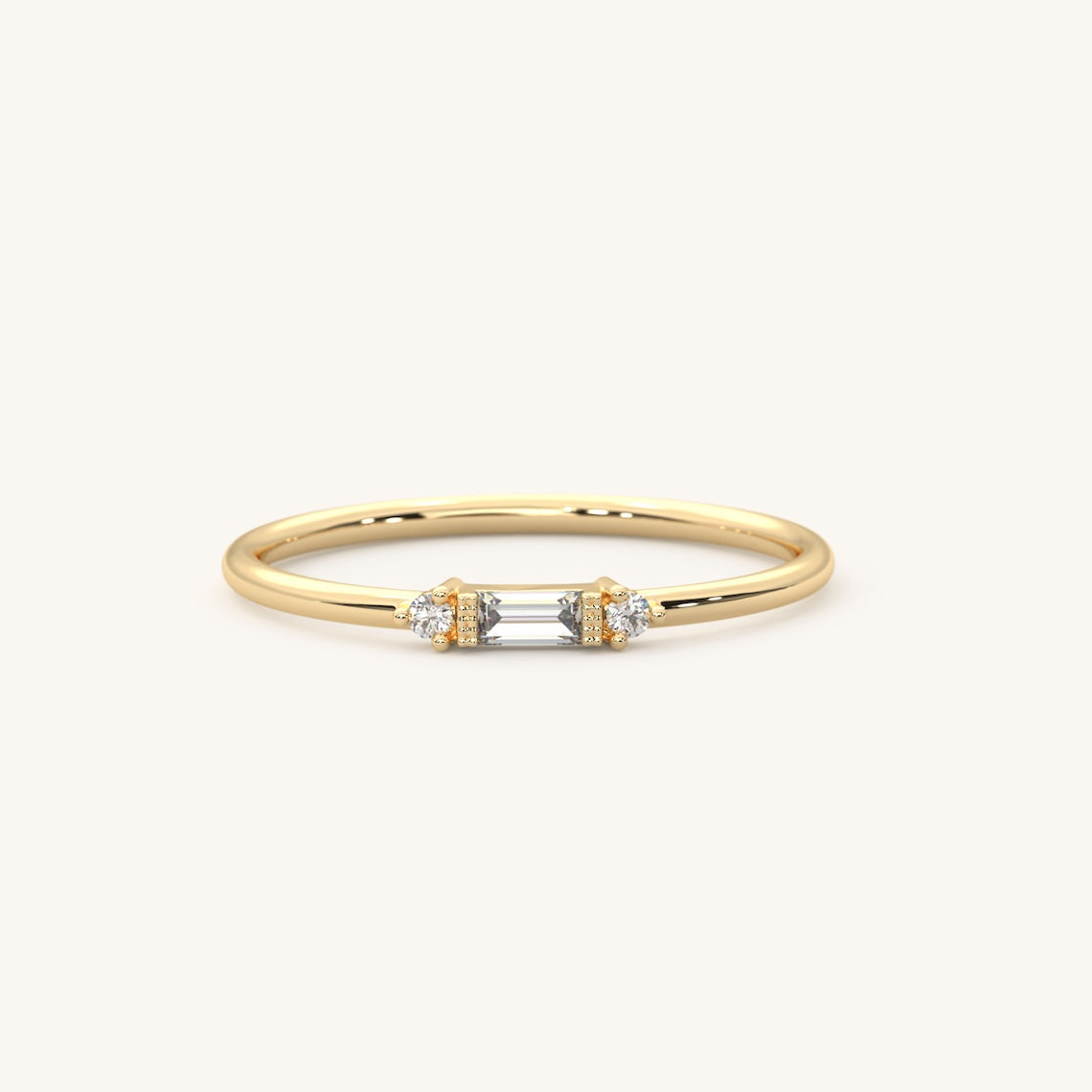 baguette wedding band