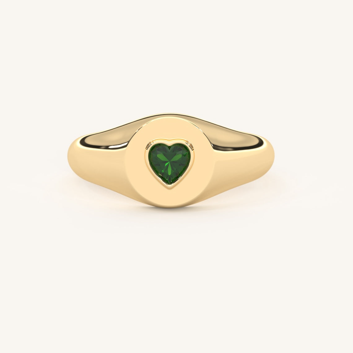 heart signet ring
