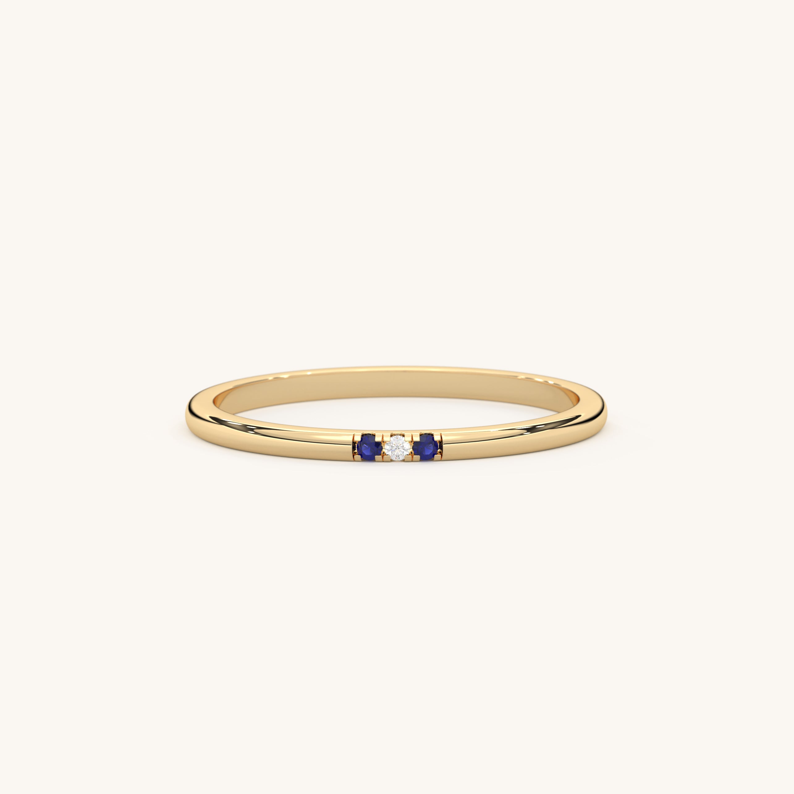 Minimalist Birthstone Ring 14K Gold