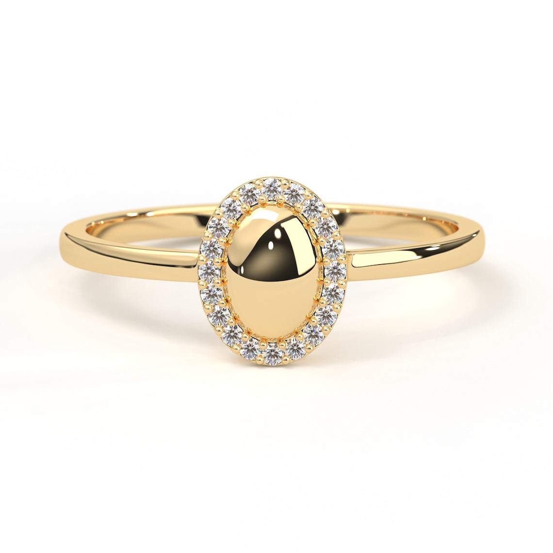 14K Gold Diamond Signet Ring, Orion