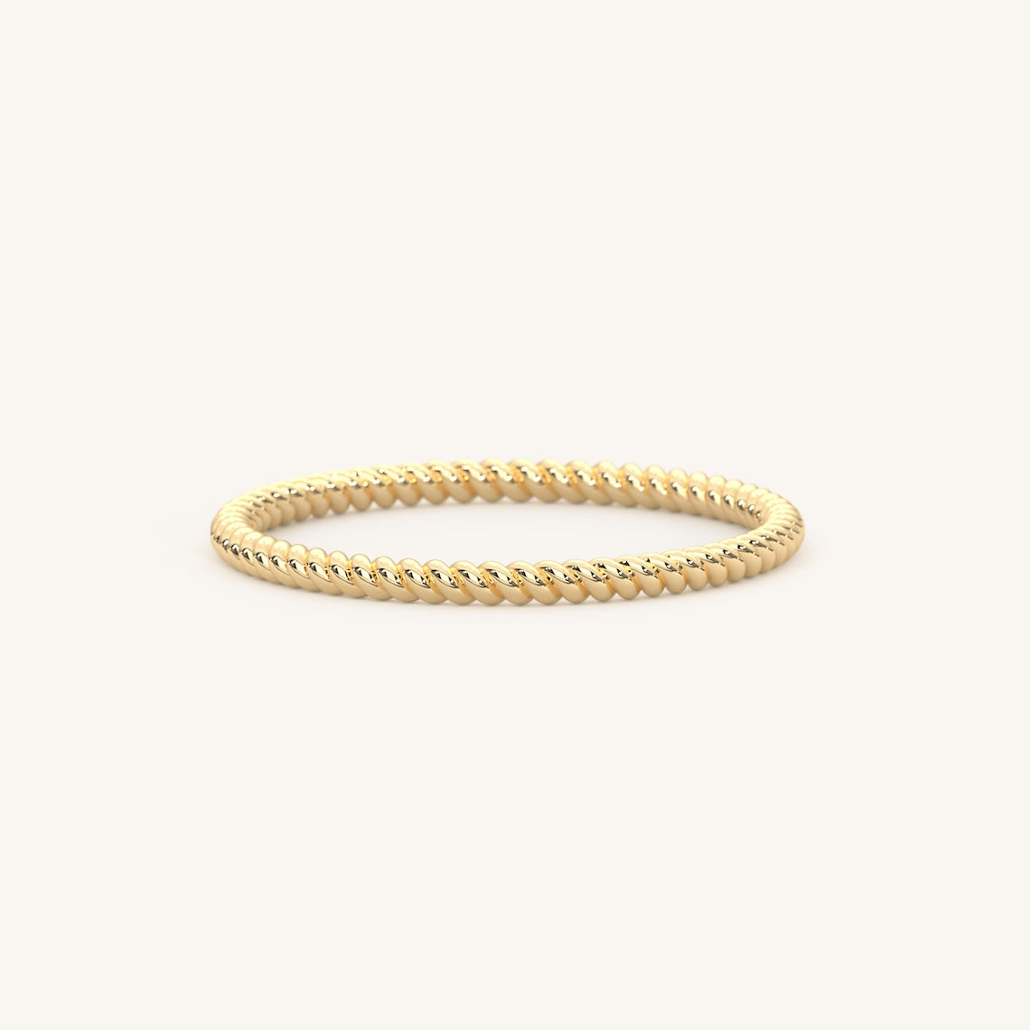 14k Gold Twisted Wedding Band