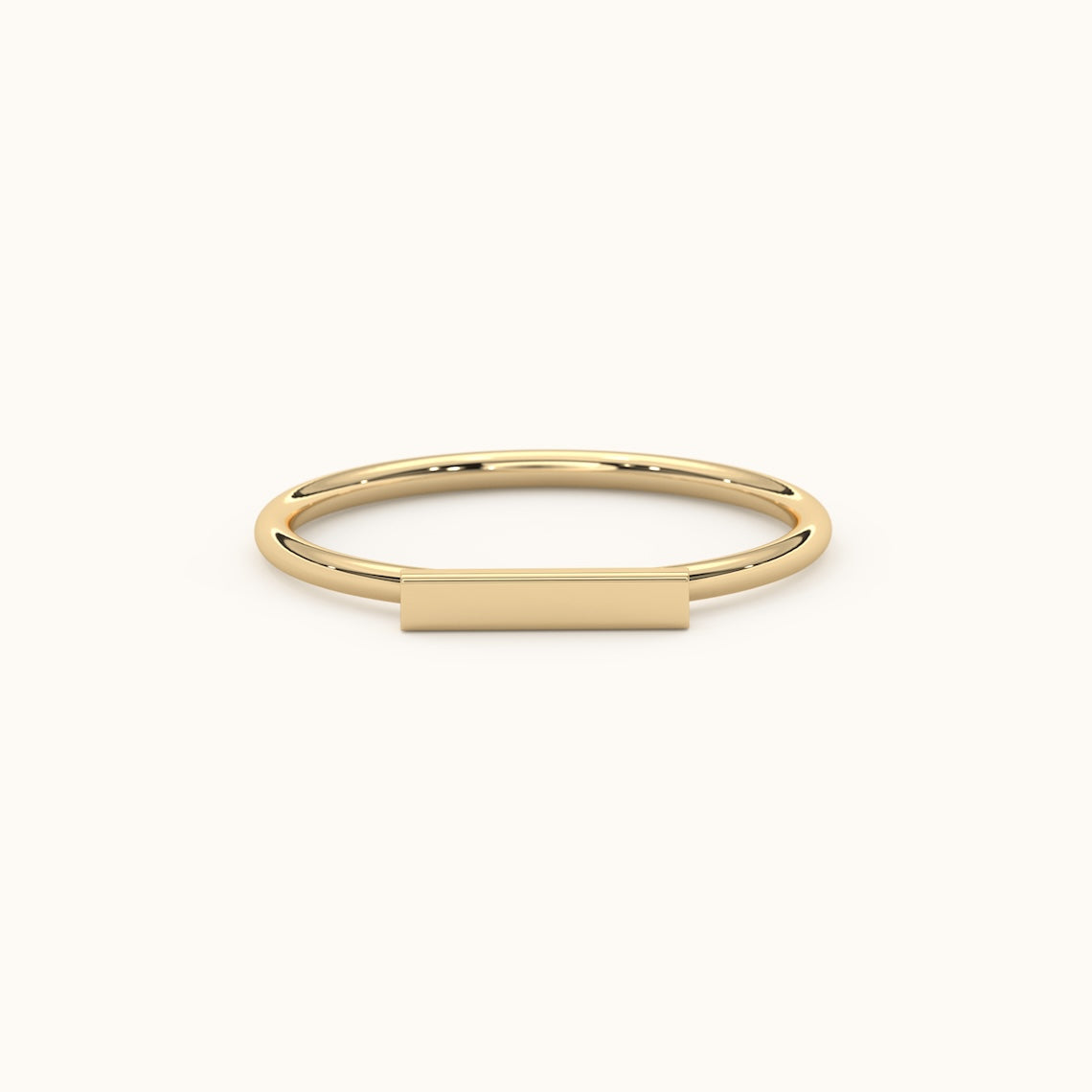 14k Gold Bar Ring