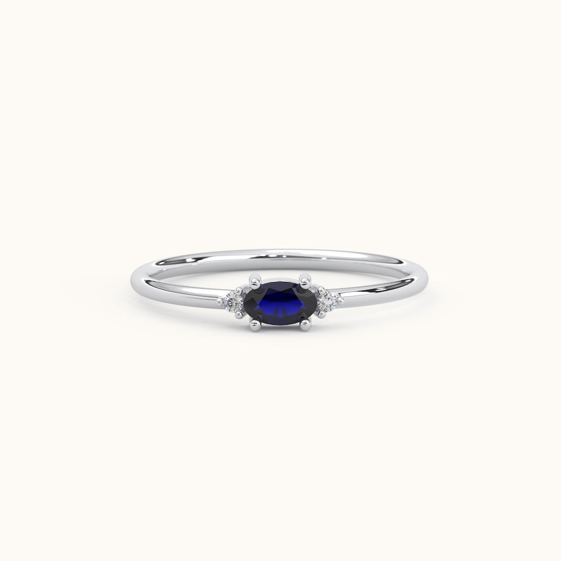 14k Gold Dainty Gemstone Ring