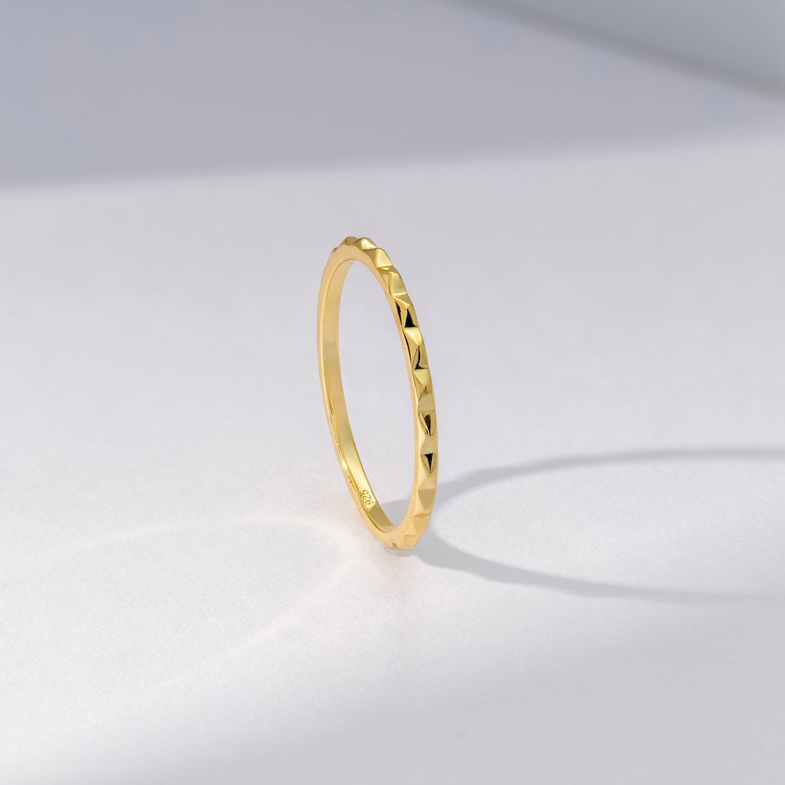 14k Gold Vermeil Dainty Squared Ring