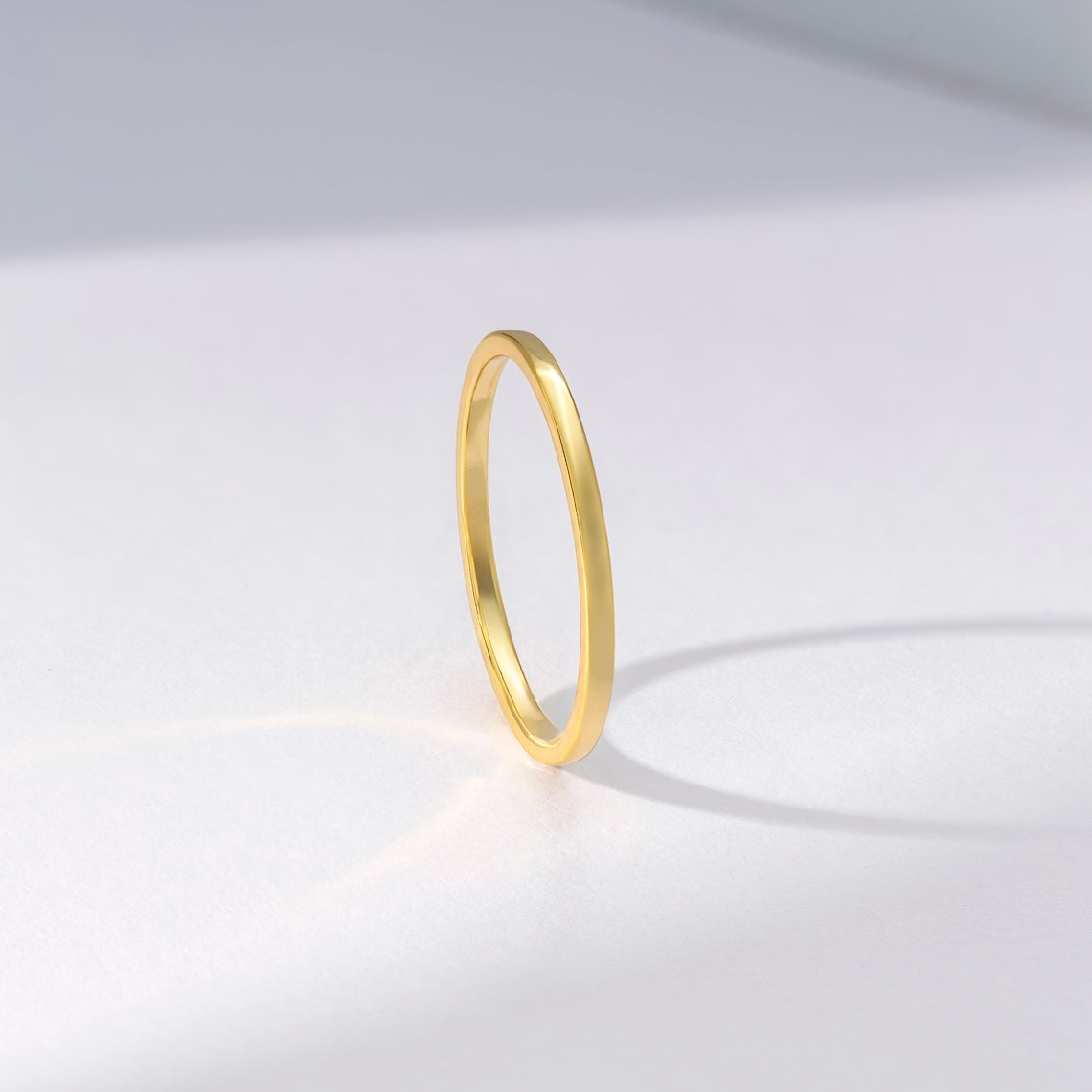 14k Gold Vermeil Dainty Wedding Band