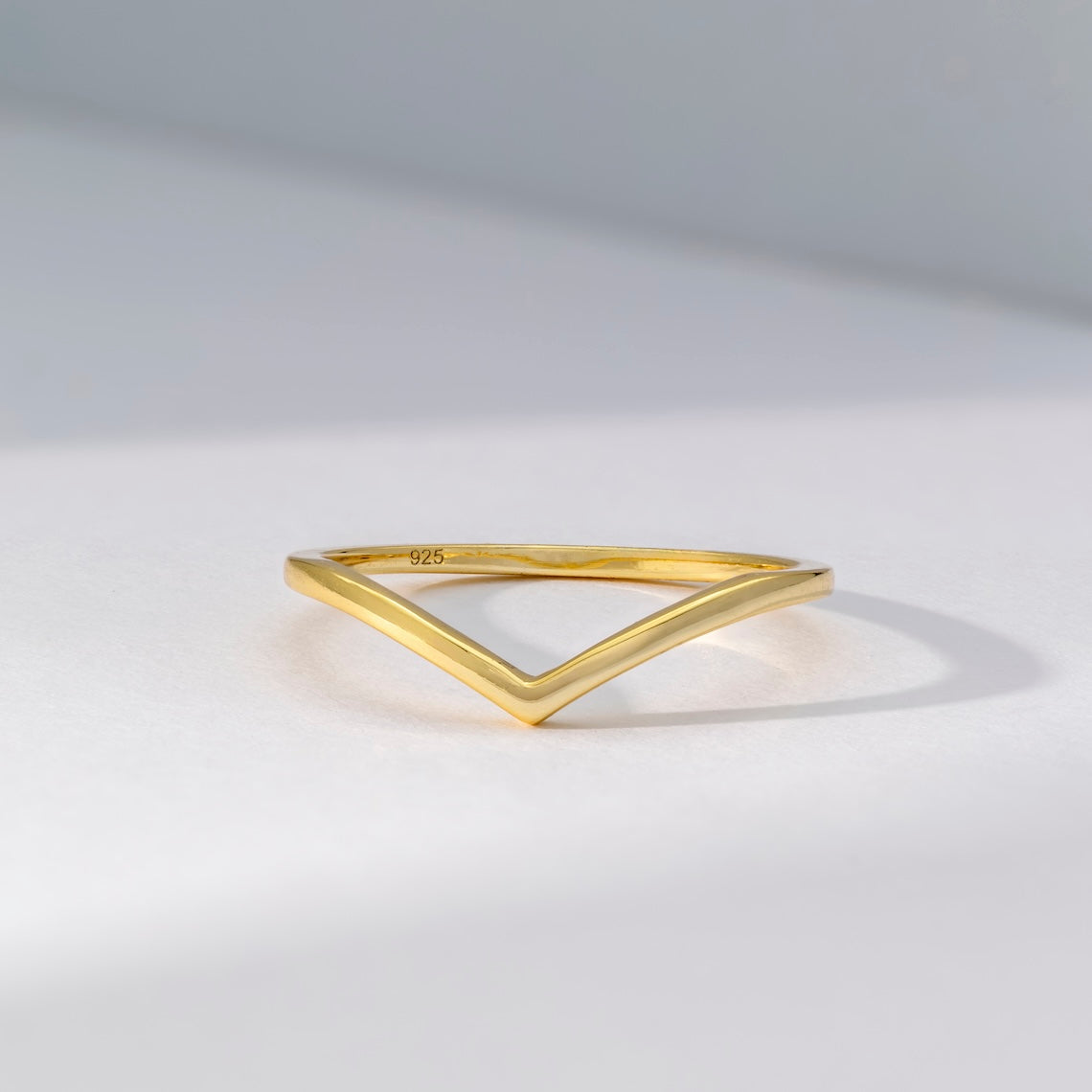 14k Gold Vermeil Chevron Ring