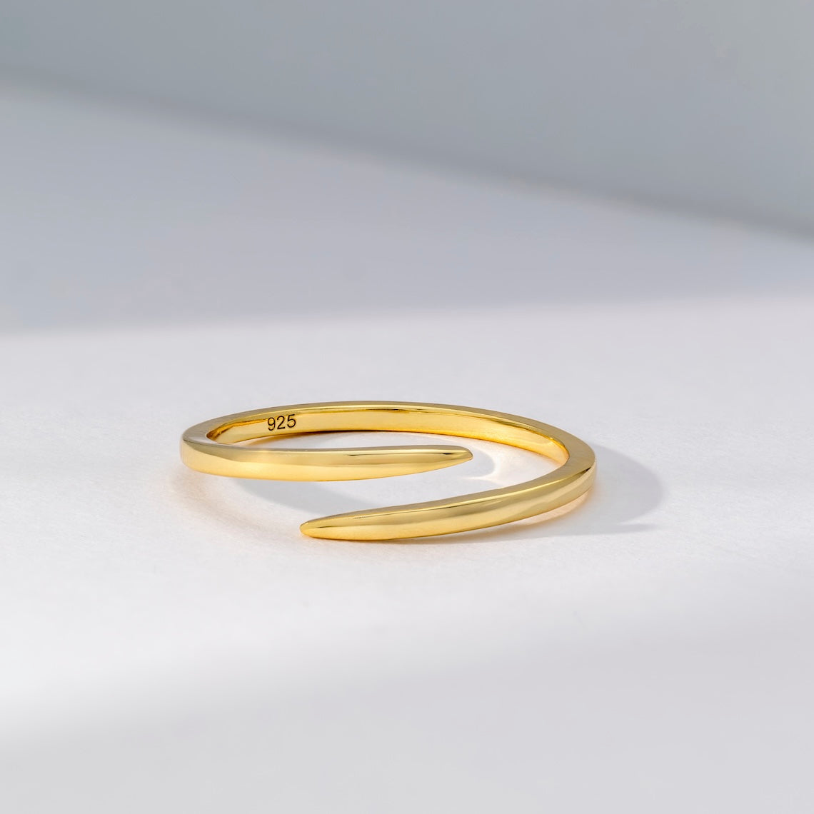 14k Gold Vermeil Spiral Ring