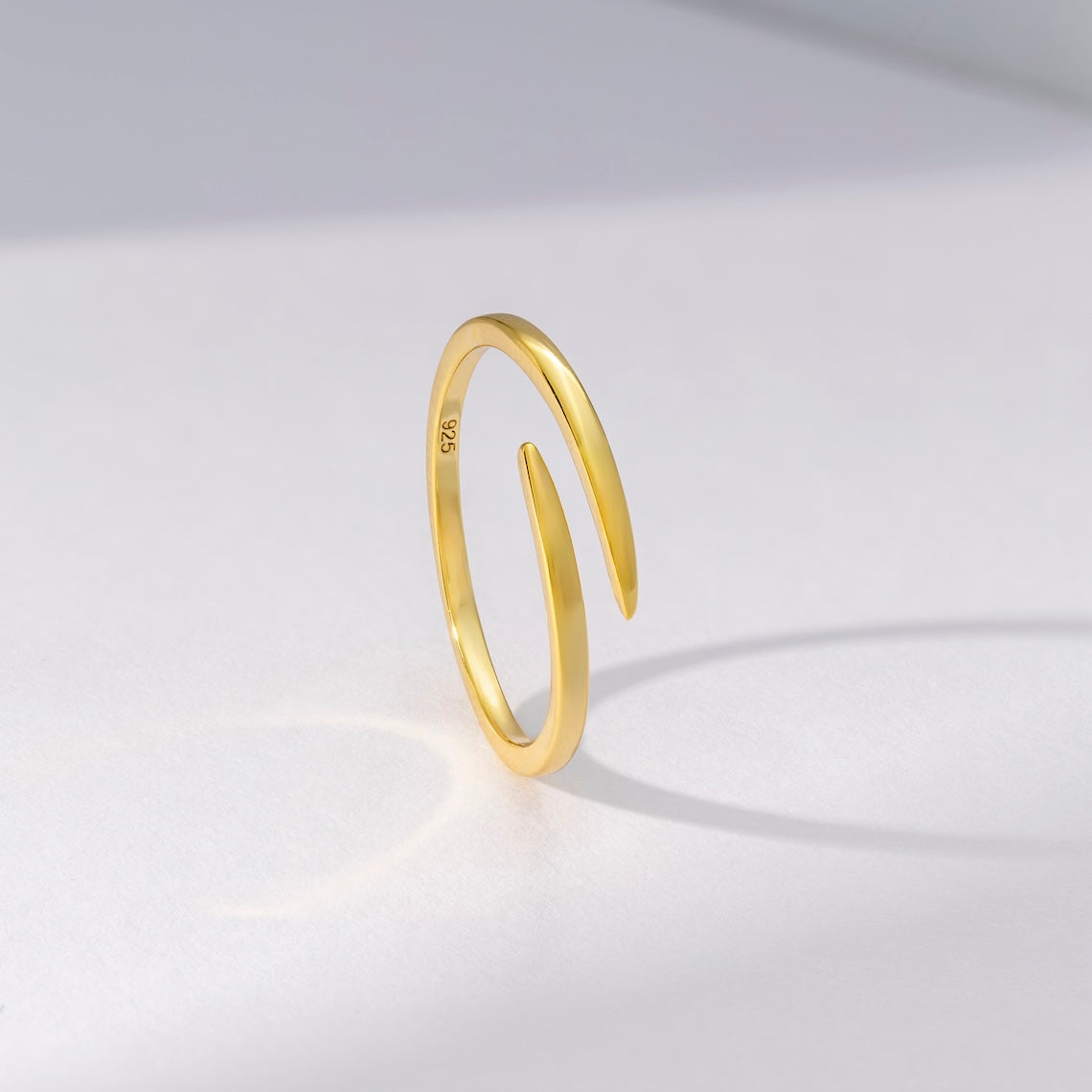 14k Gold Vermeil Spiral Ring