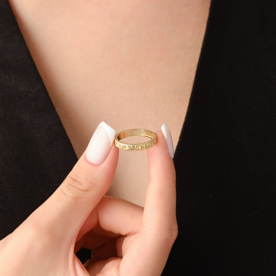 Pattern Ring 14k Gold