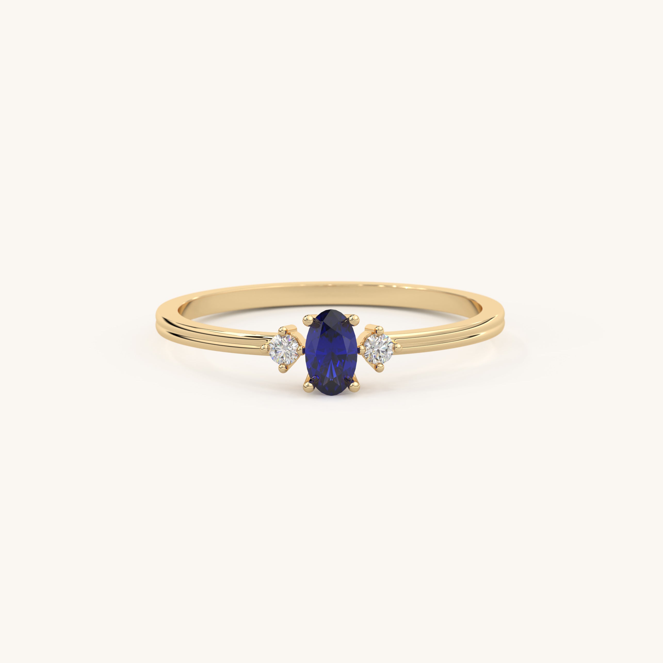 Oval Cut Birthstone Ring 14k Gold