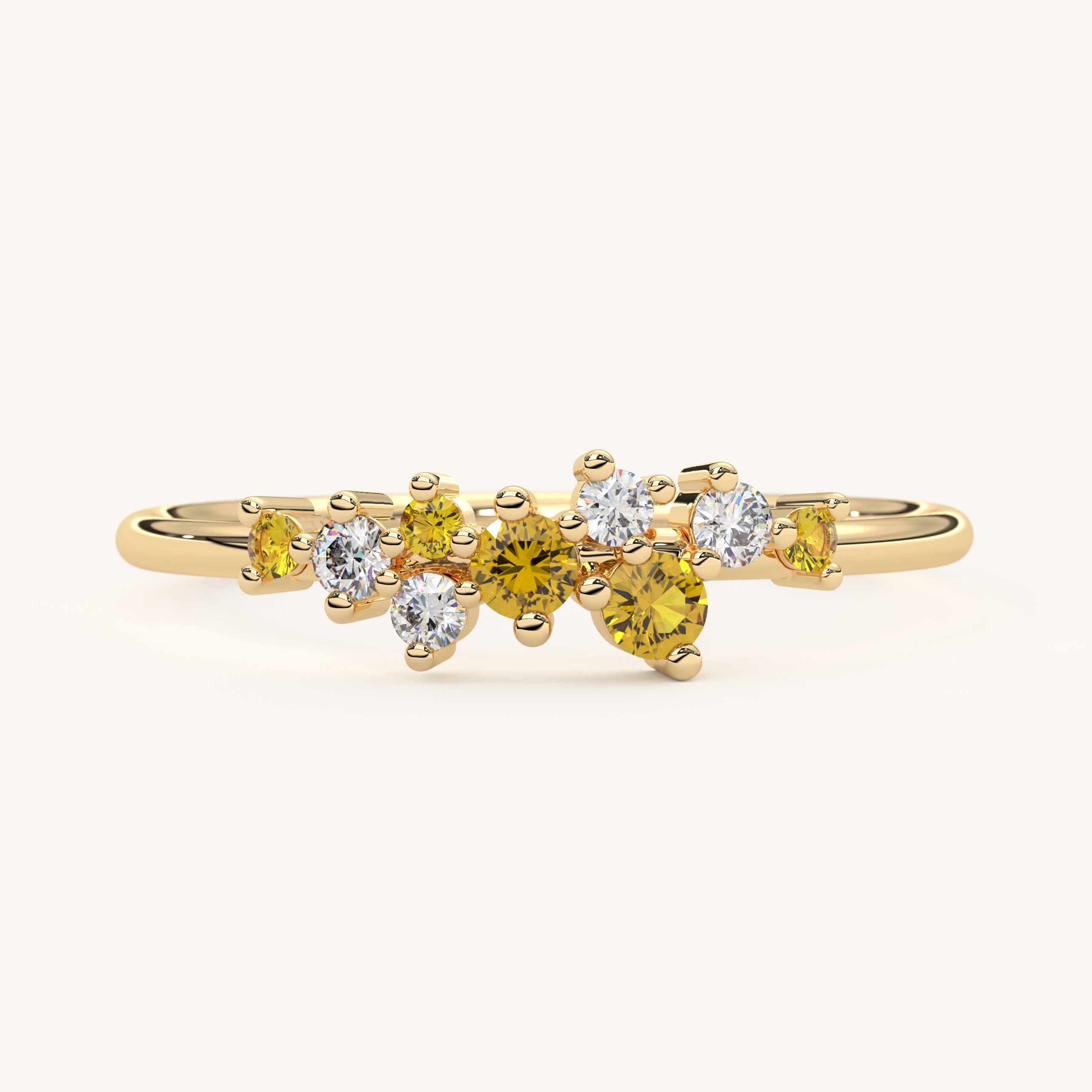 Diamond Cluster Ring 14k Gold