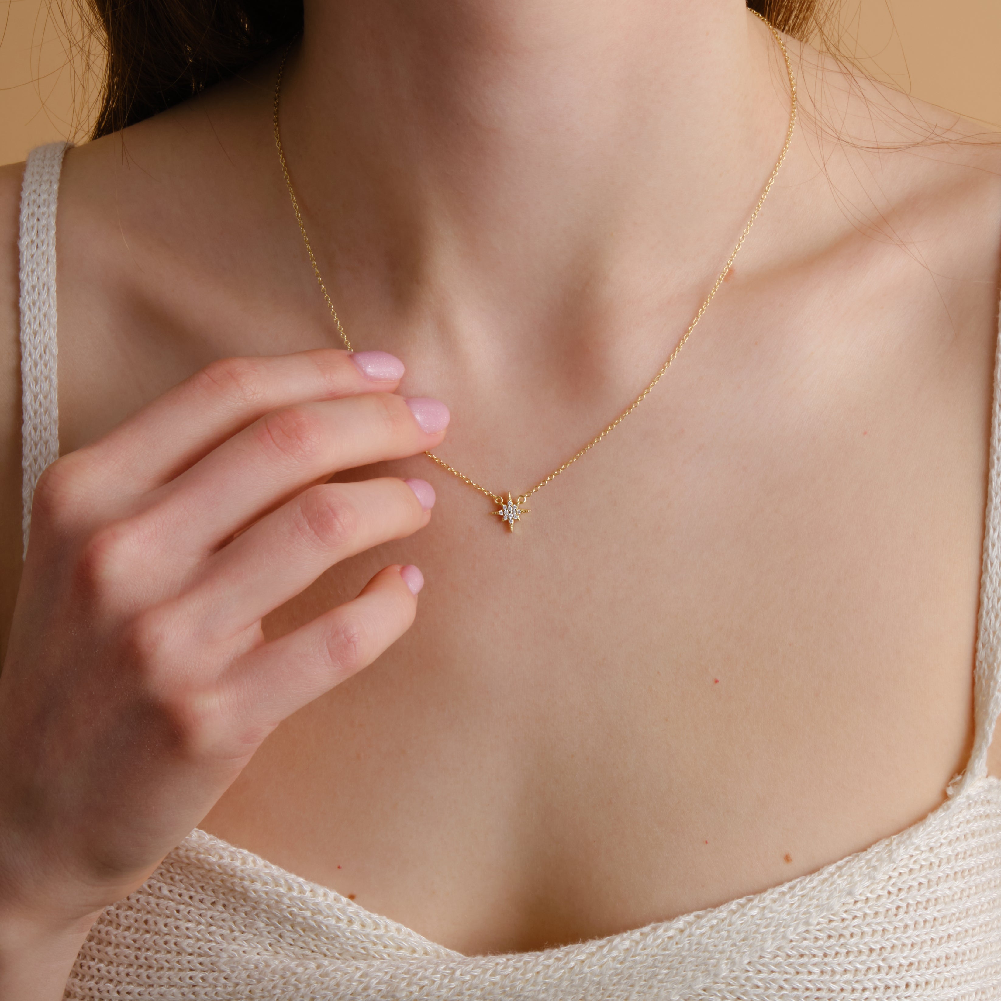 14k Gold Vermeil North Star Necklace
