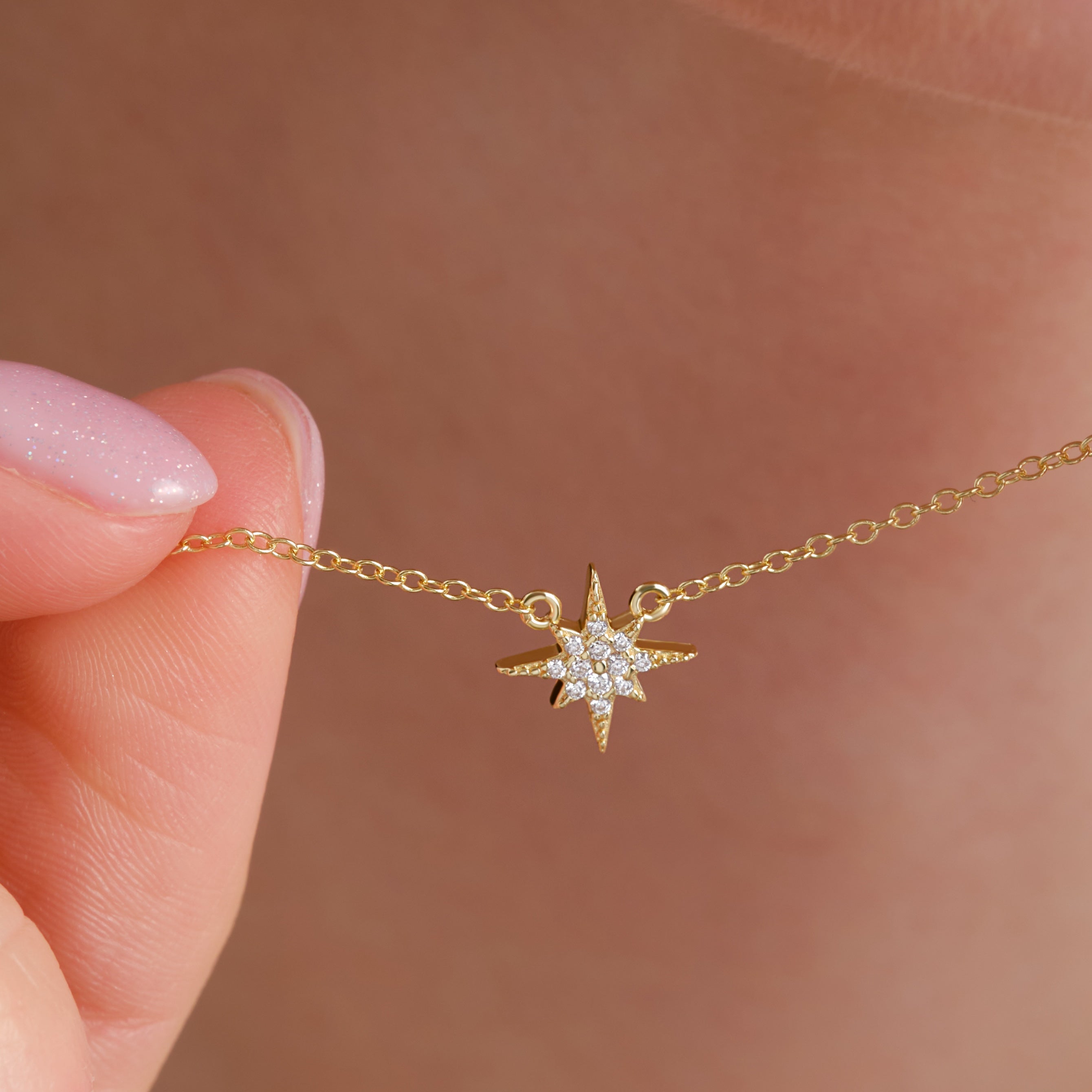 14k Gold Vermeil North Star Necklace