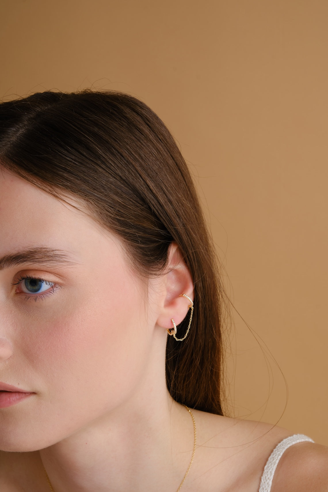 14k Gold Vermeil Double Hoop Earrings