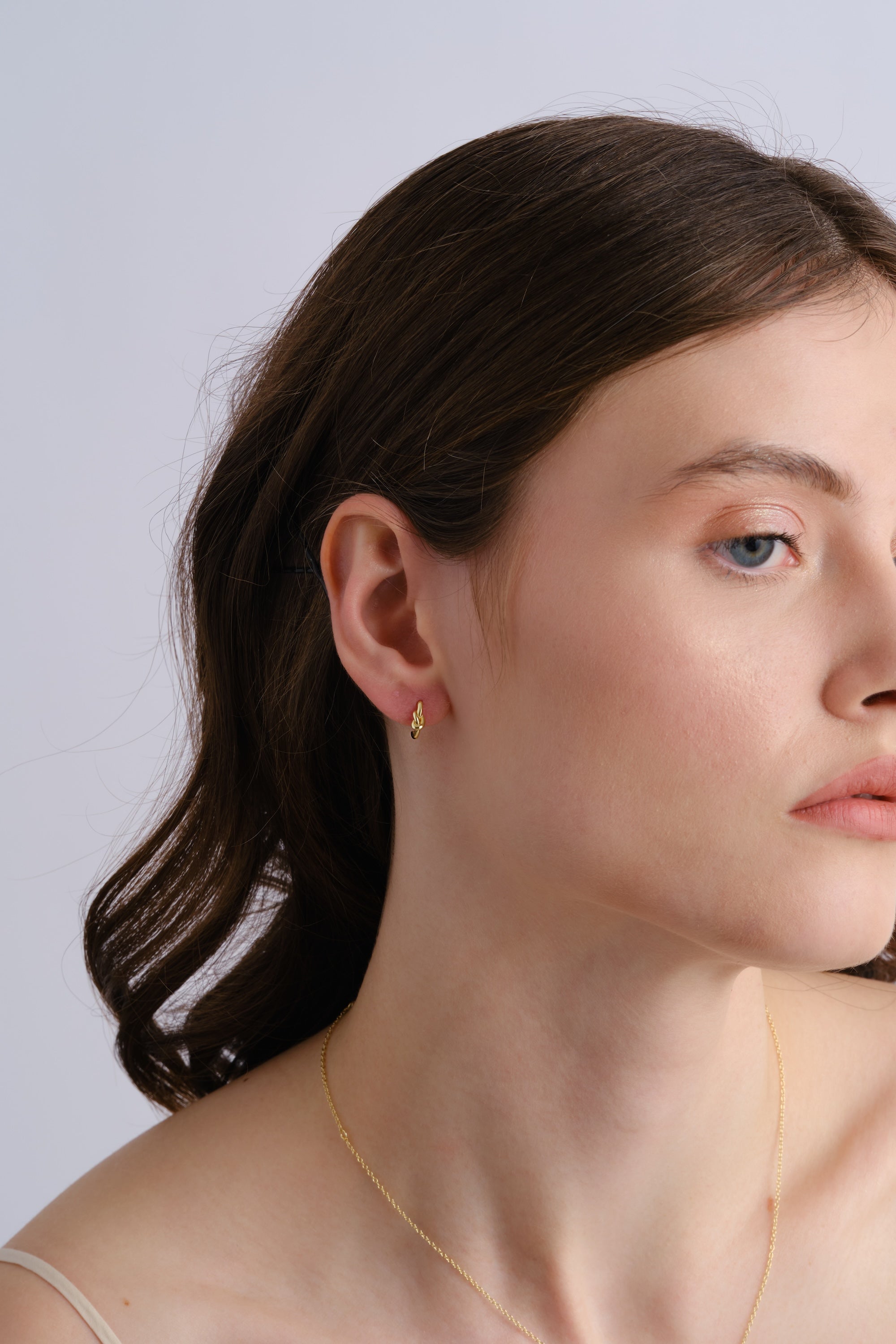 14k Gold Vermeil Knot Earring